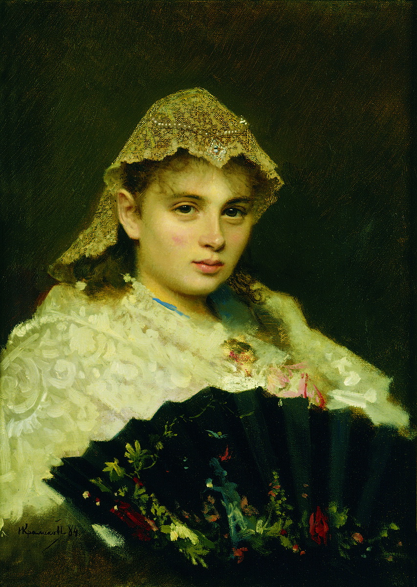 Крамской. Портрет Ольги Афанасьевны Рафтопуло. 1884