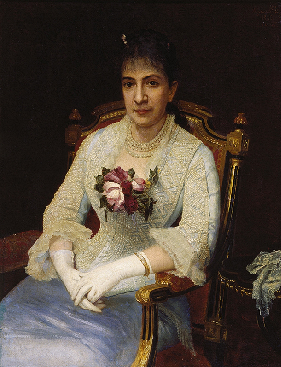 Крамской. Женский портрет (Портрет актрисы М.Г.Савиной ?). 1880