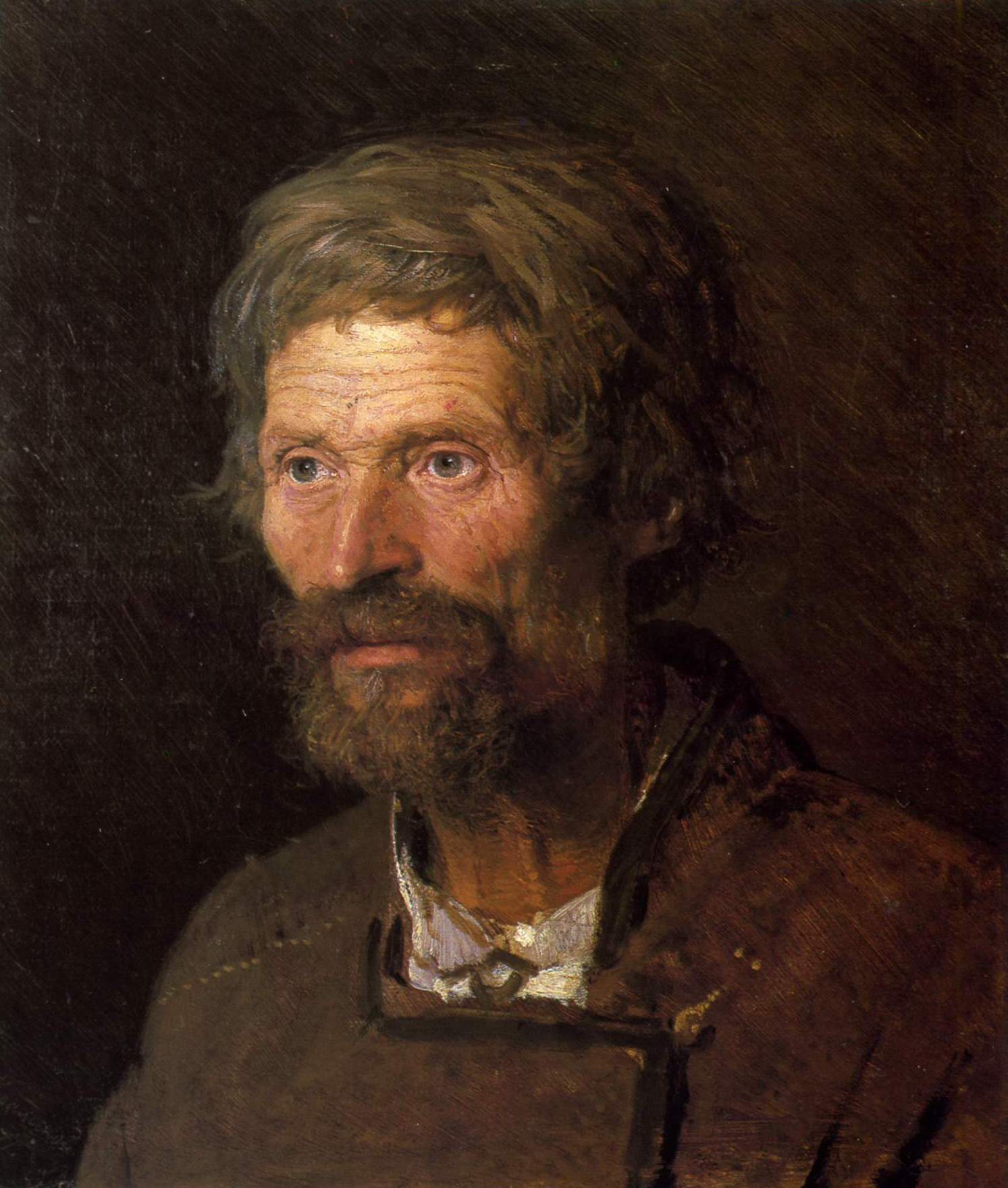 Крамской. Голова крестьянина, старого украинца . 1871