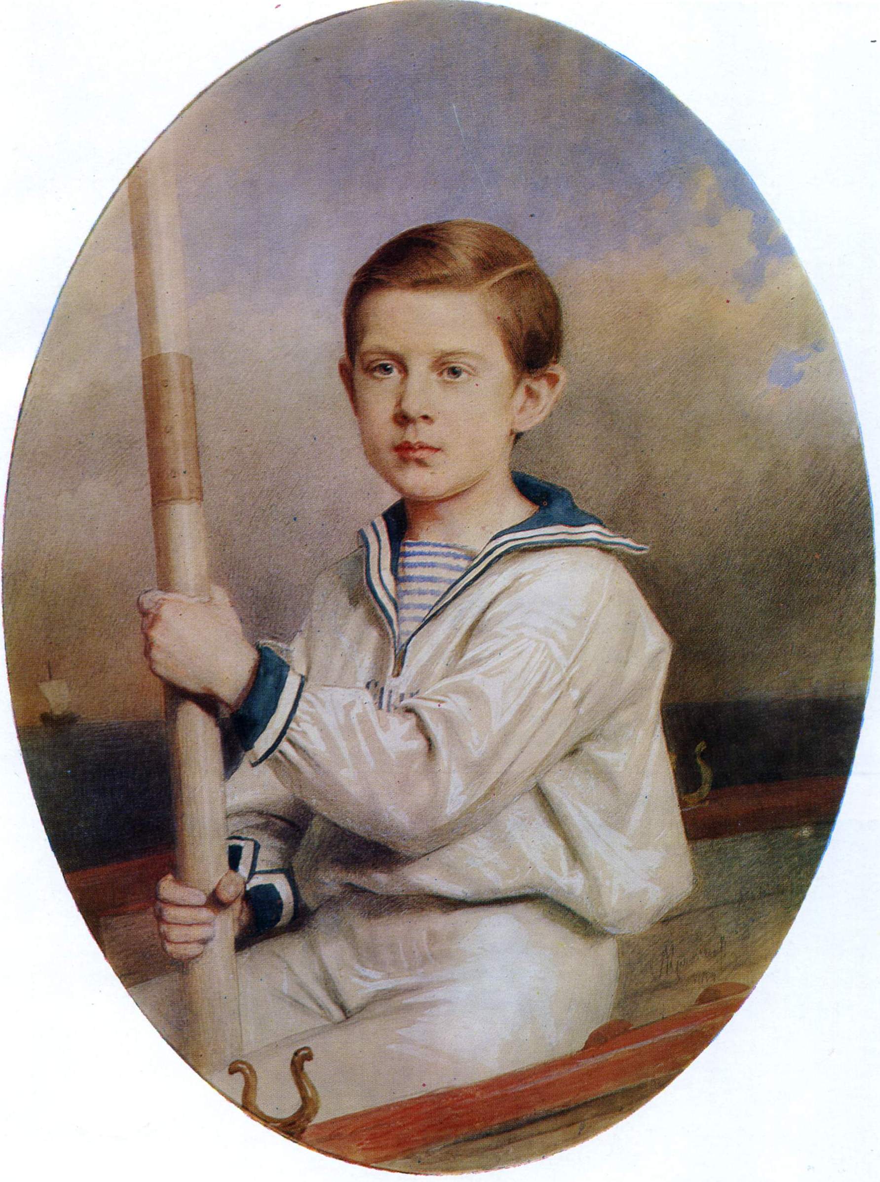 Крамской. Портрет мальчика в матросском костюме. 1870
