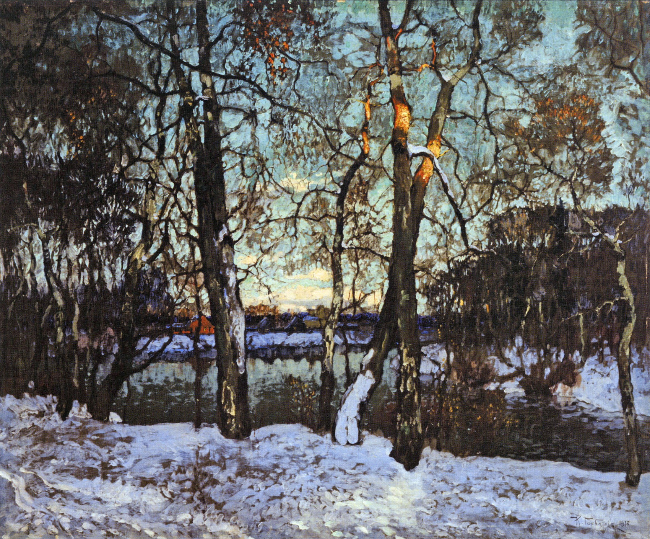 Горбатов. Зимний закат. 1917