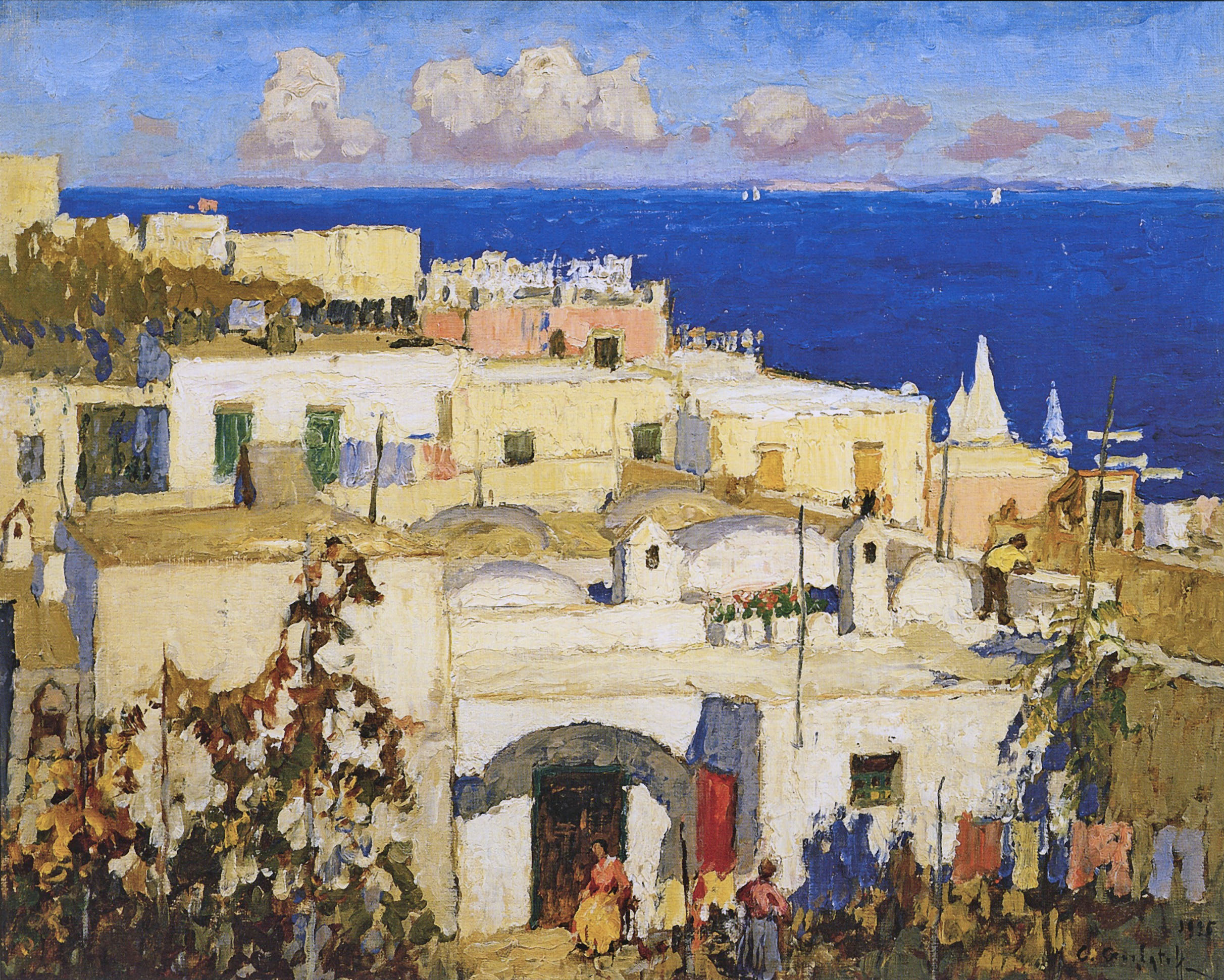 Горбатов. Синее море. Капри. 1925