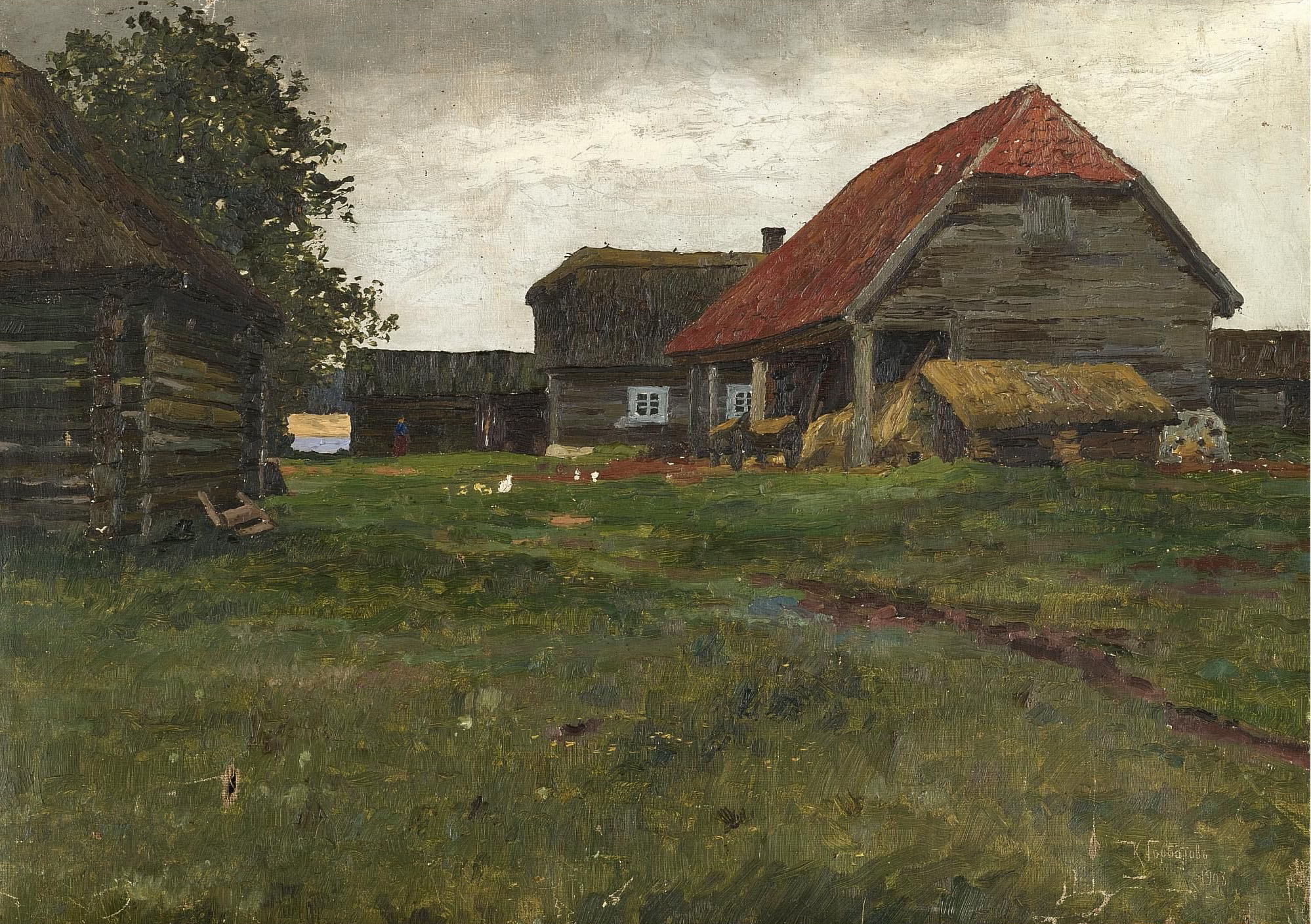 Горбатов. Деревенские постройки. 1903