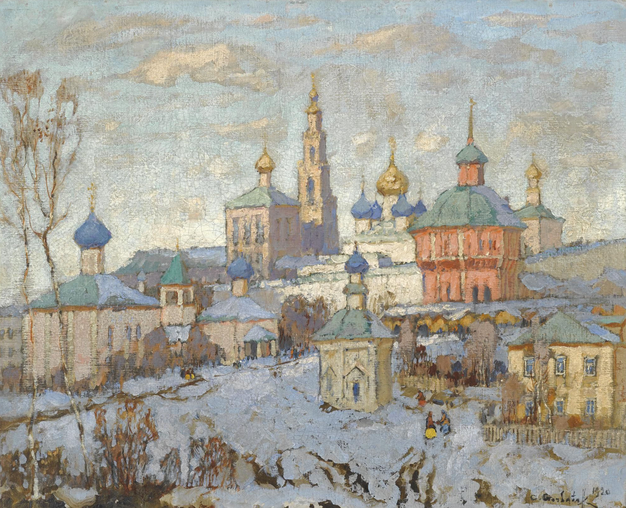 Горбатов. Вид Новодевичьего монастыря. 1920