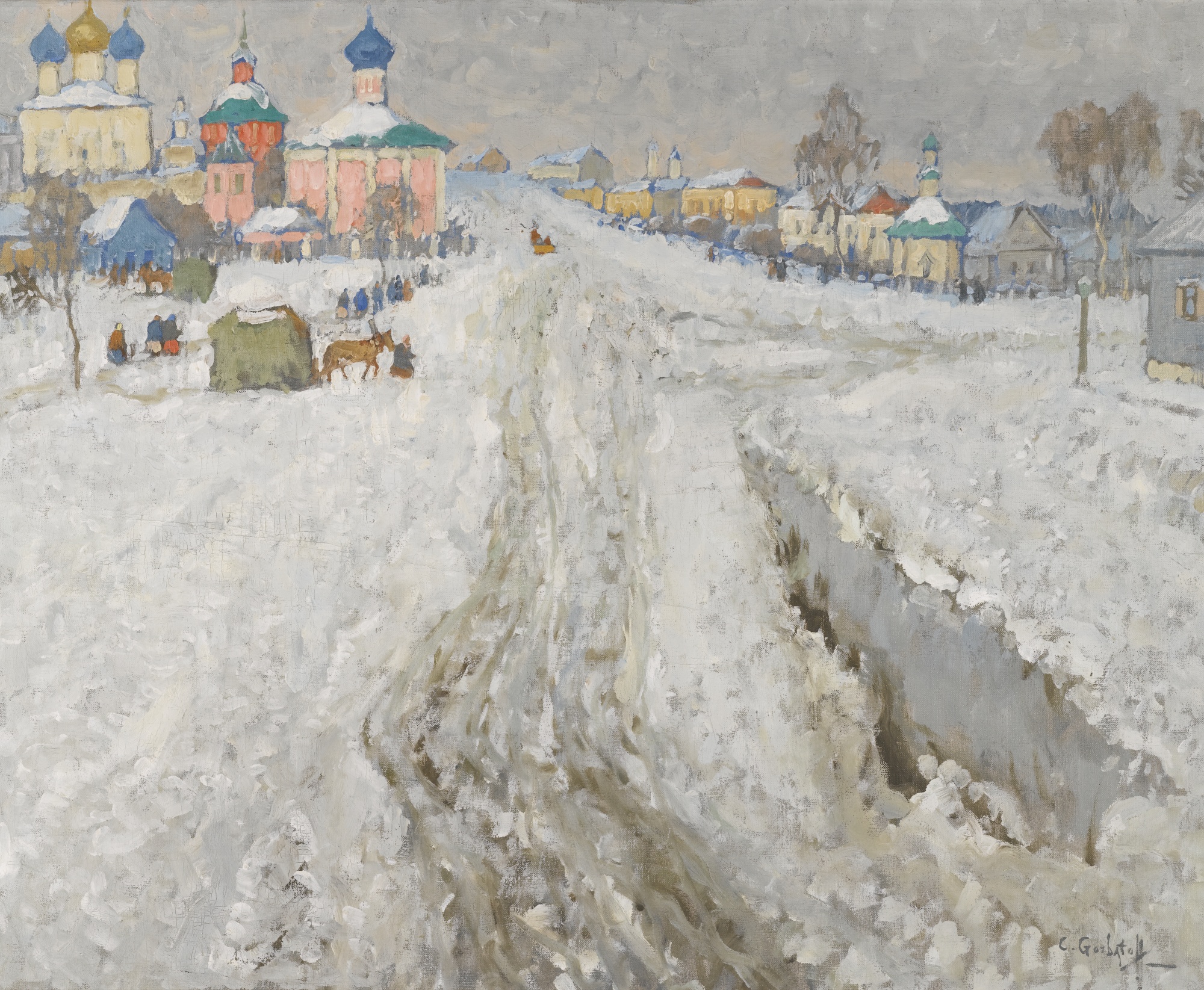 Горбатов. Русский город под снегом