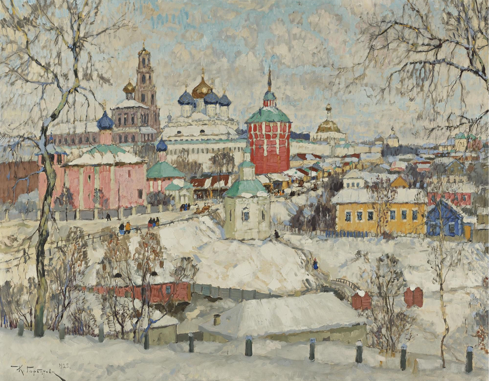 Горбатов. Вид Троице-Сергиевой Лавры. 1923