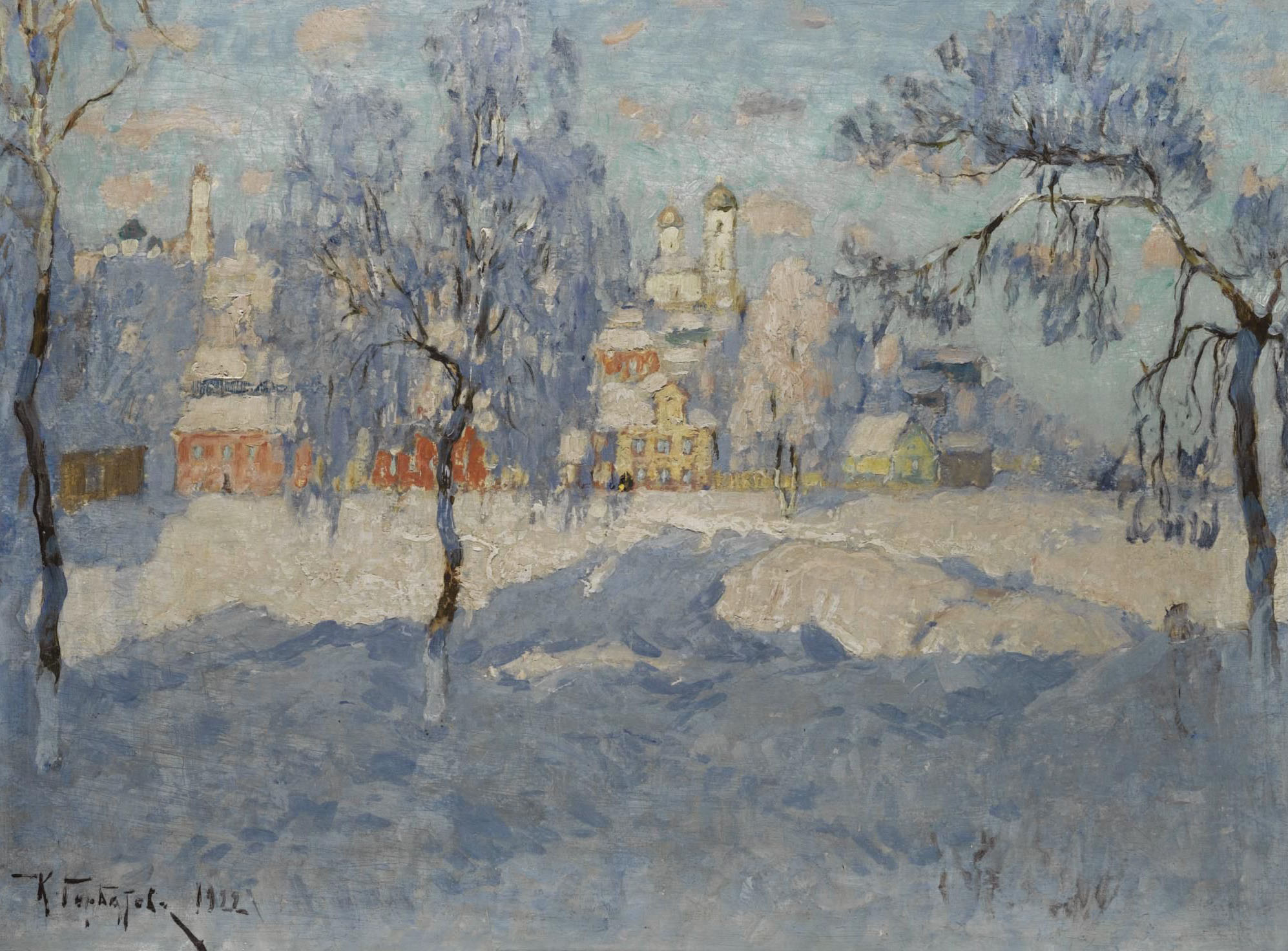 Горбатов. Вид Пскова под снегом. 1922