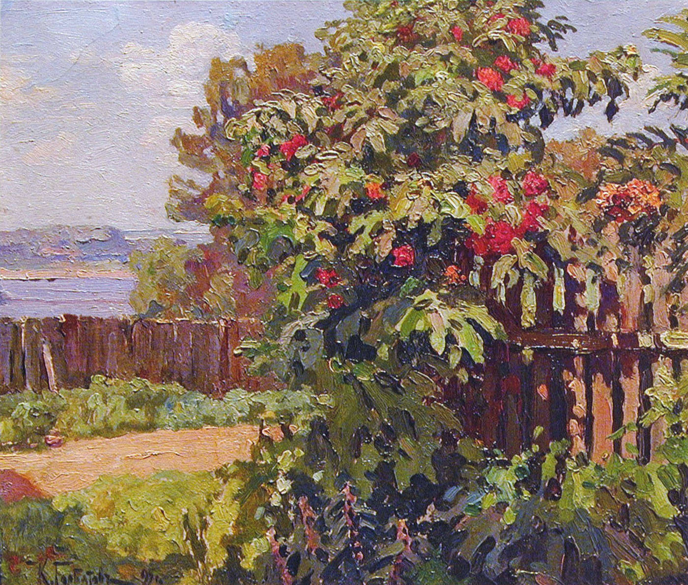 Горбатов. Пейзаж с изгородью. 1895