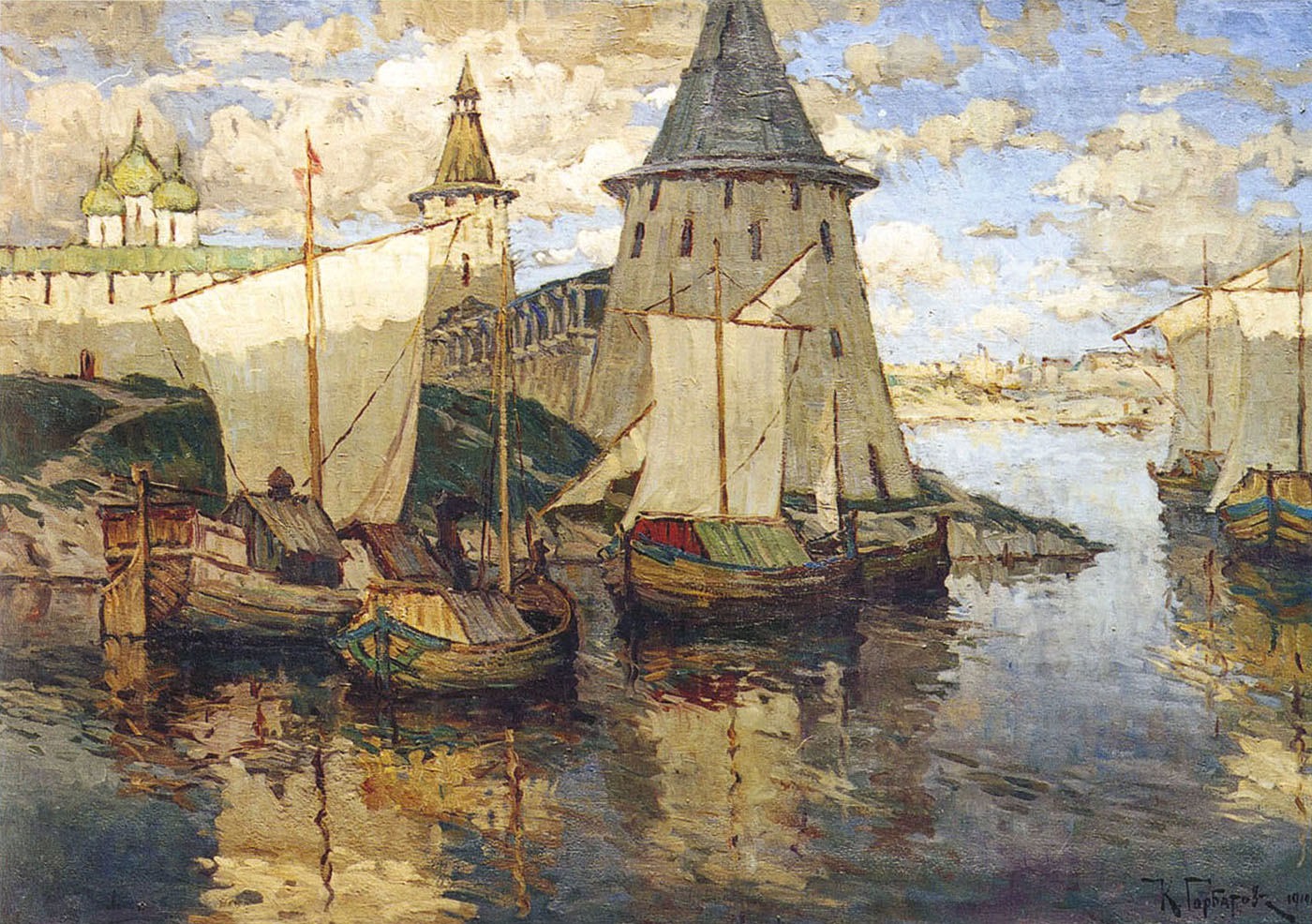 Горбатов. Псков. Причалы. 1919