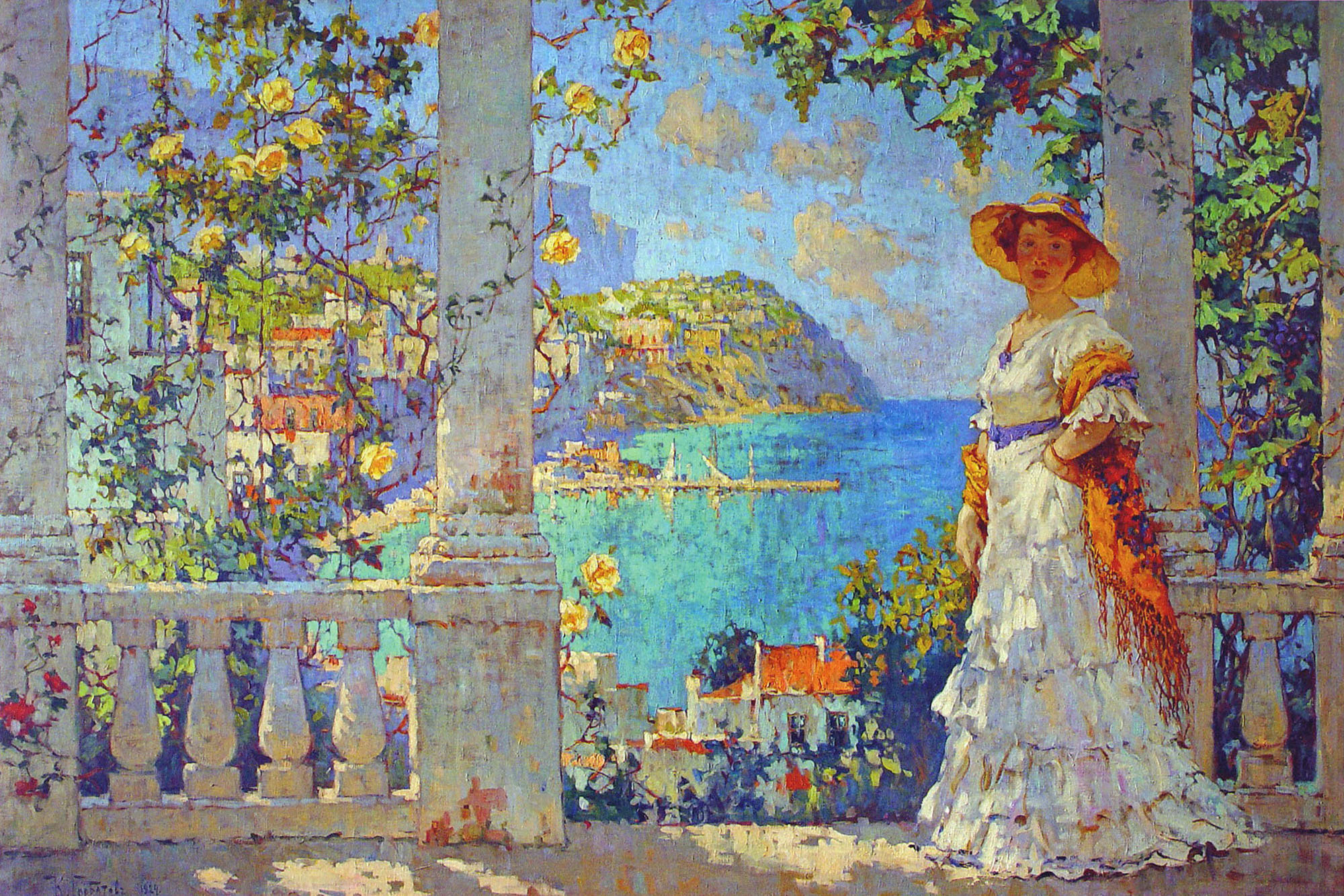 Горбатов. Вид на остров Капри. 1924