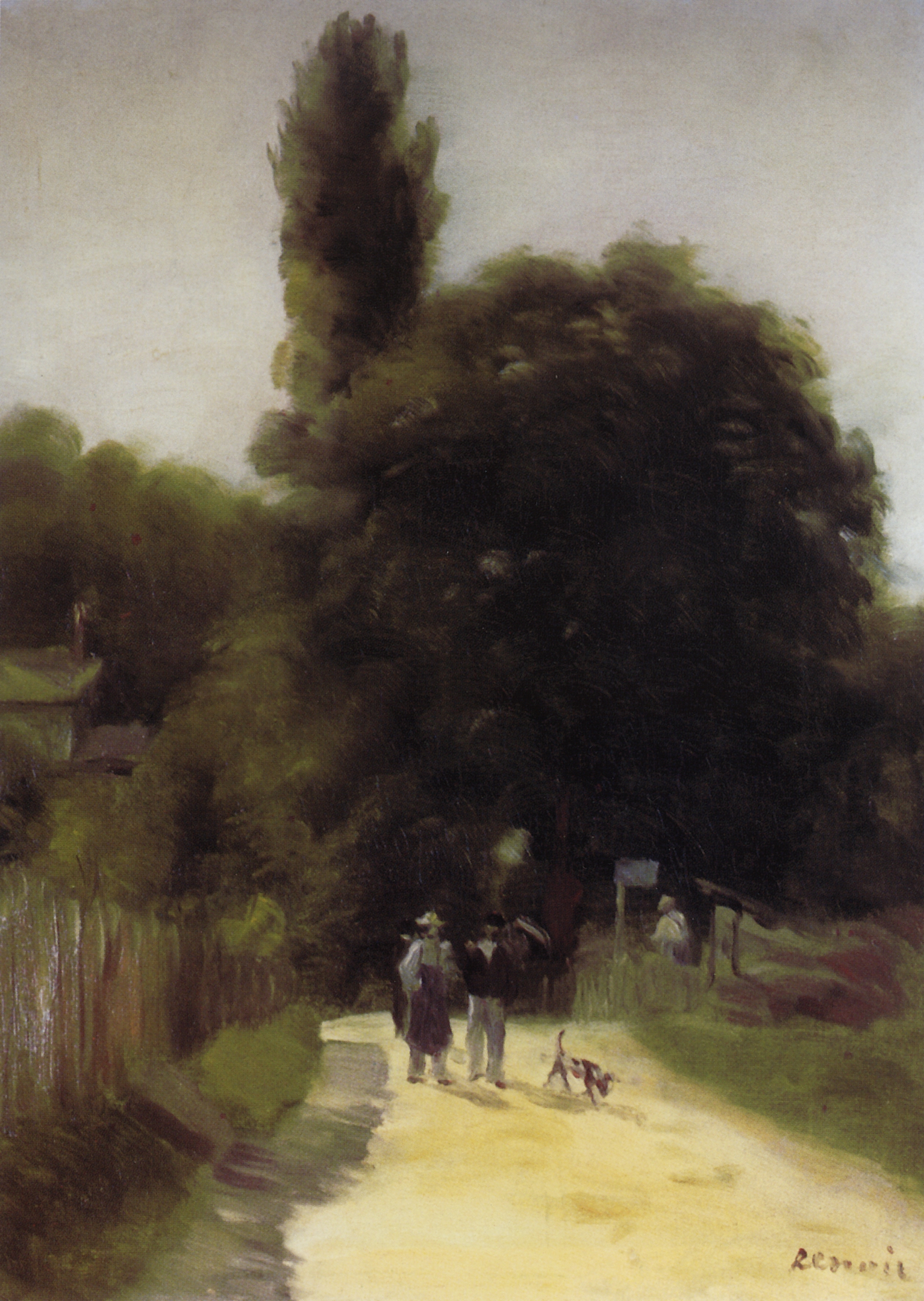 Ренуар. Пейзаж с двумя фигурами. 1865-1866