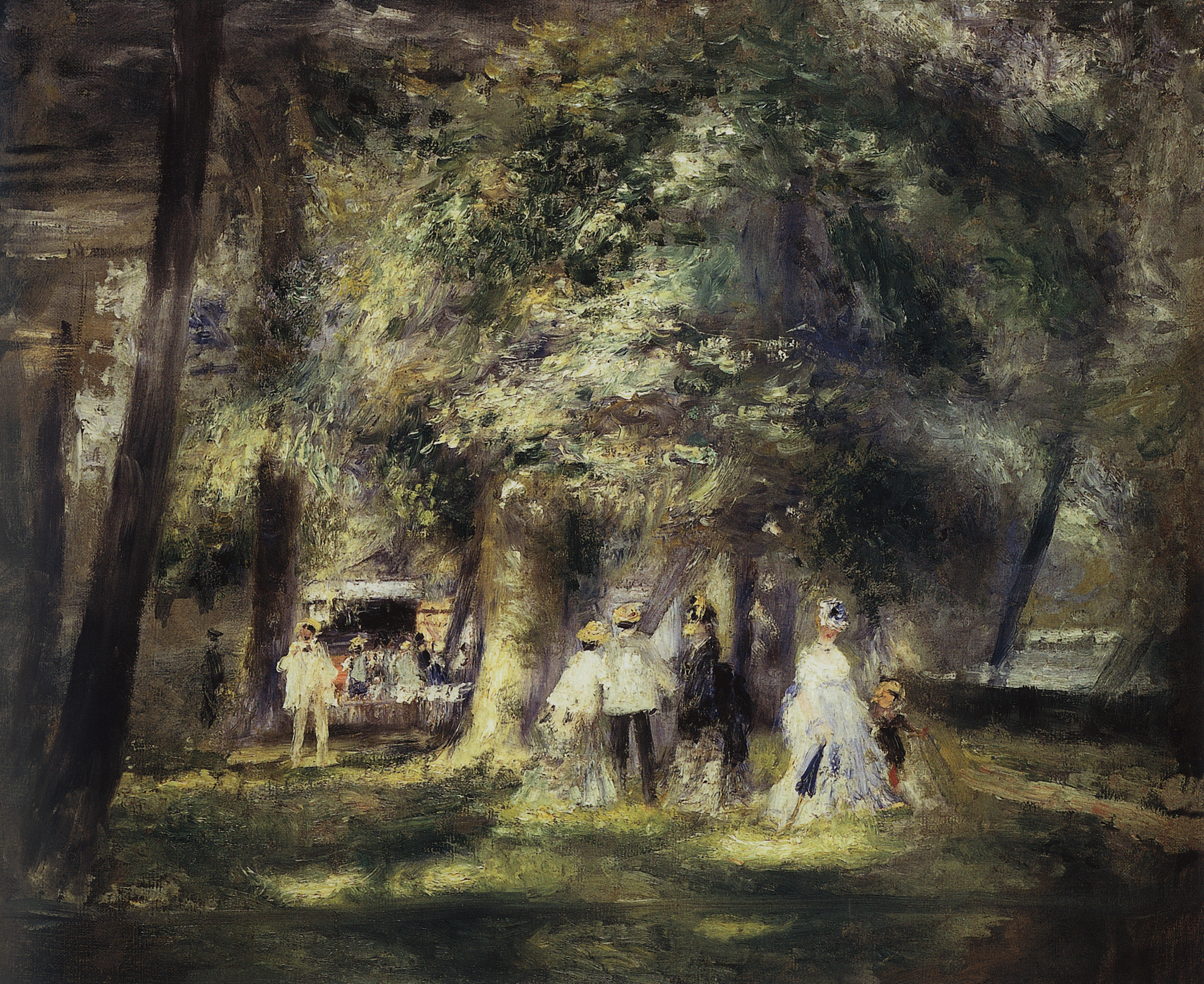 Ренуар. В парке Сен-Клу. 1866