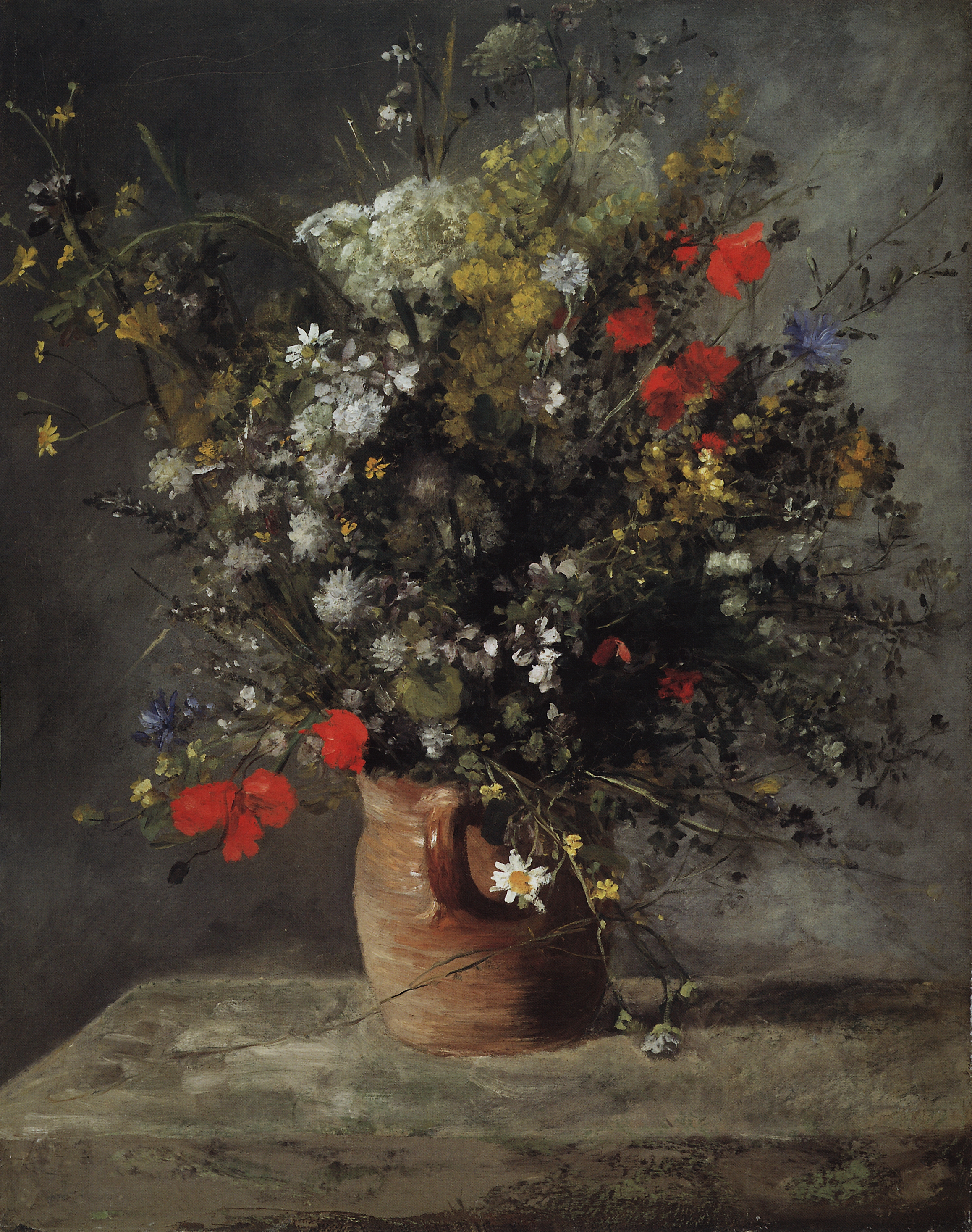 Ренуар. Цветы в вазе. 1866