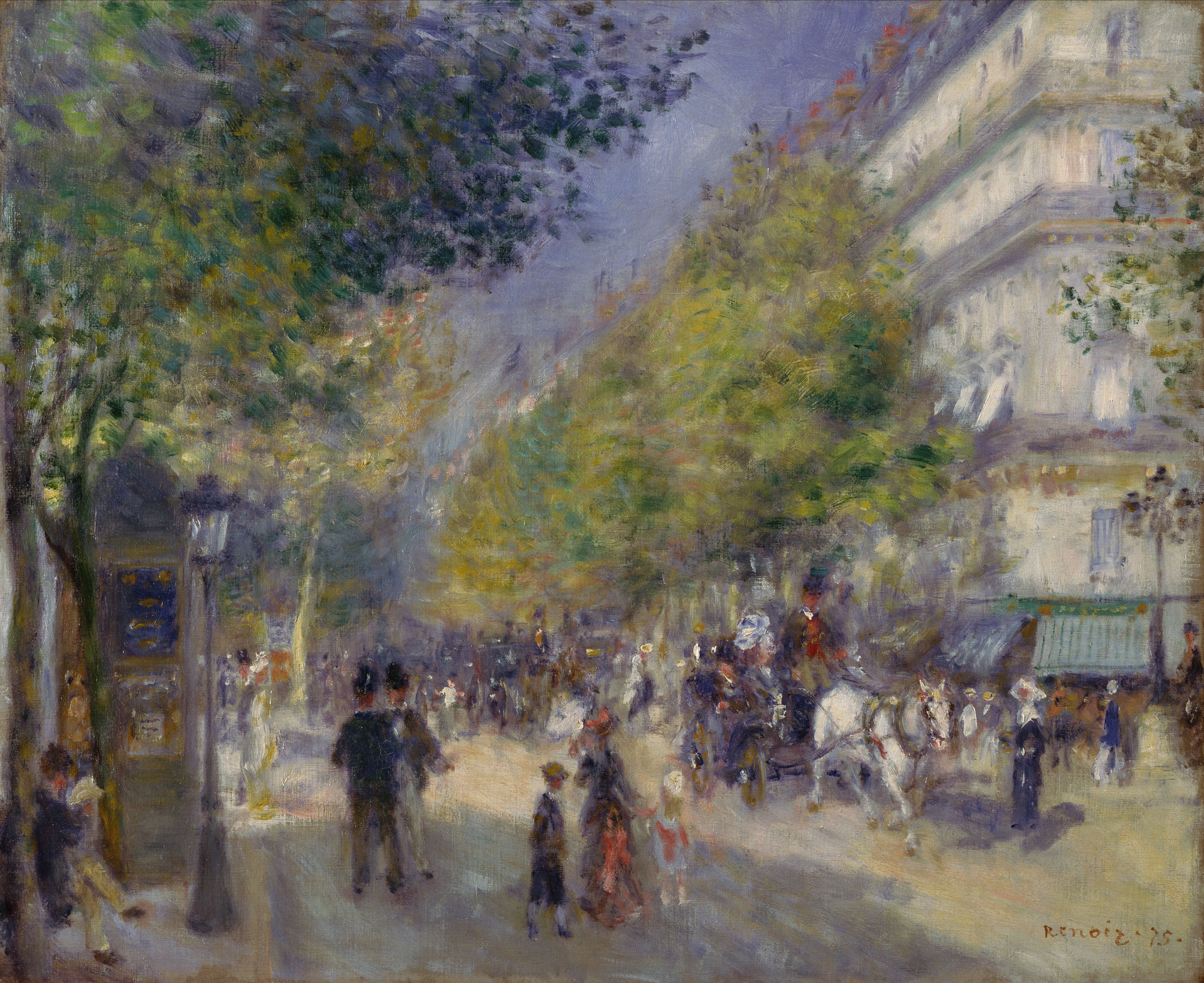 Ренуар. Бульвары Парижа. 1875