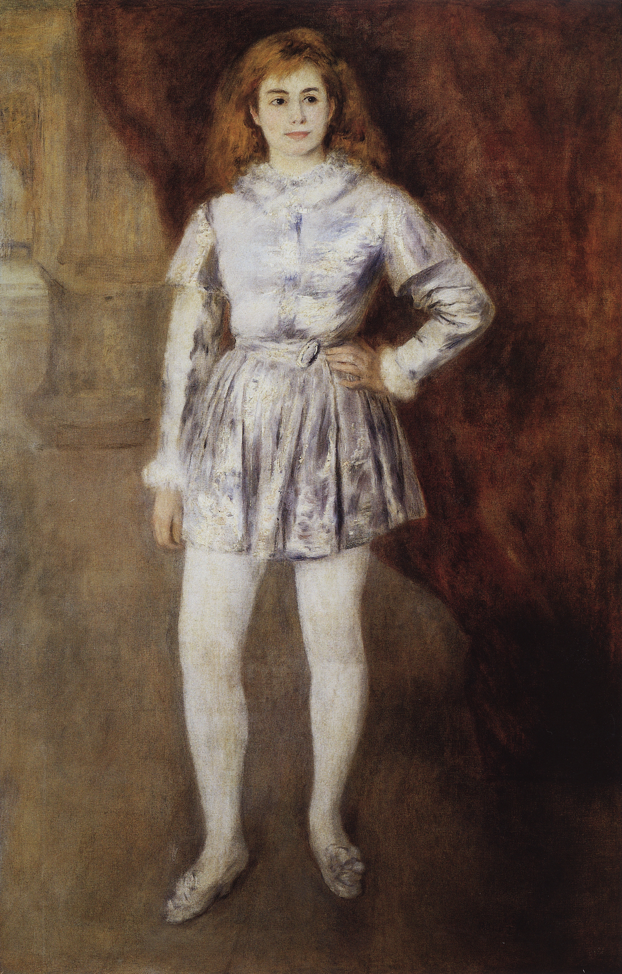Ренуар. Мадам Анрио в костюме юноши. 1875-1877