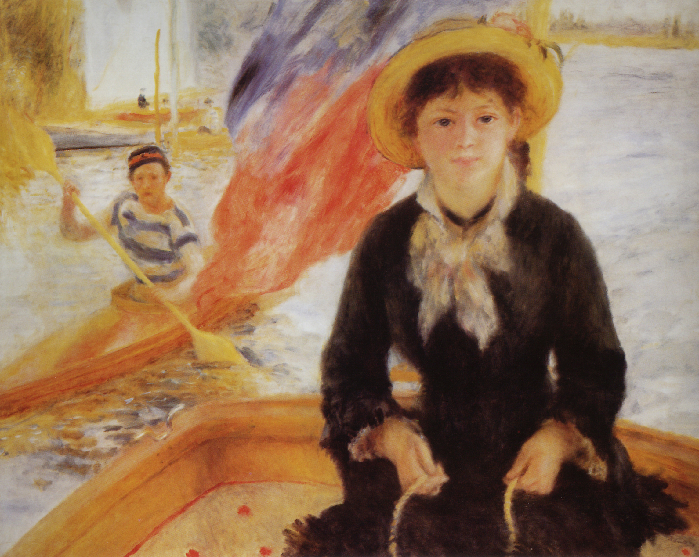 Ренуар. Девушка в лодке. 1877