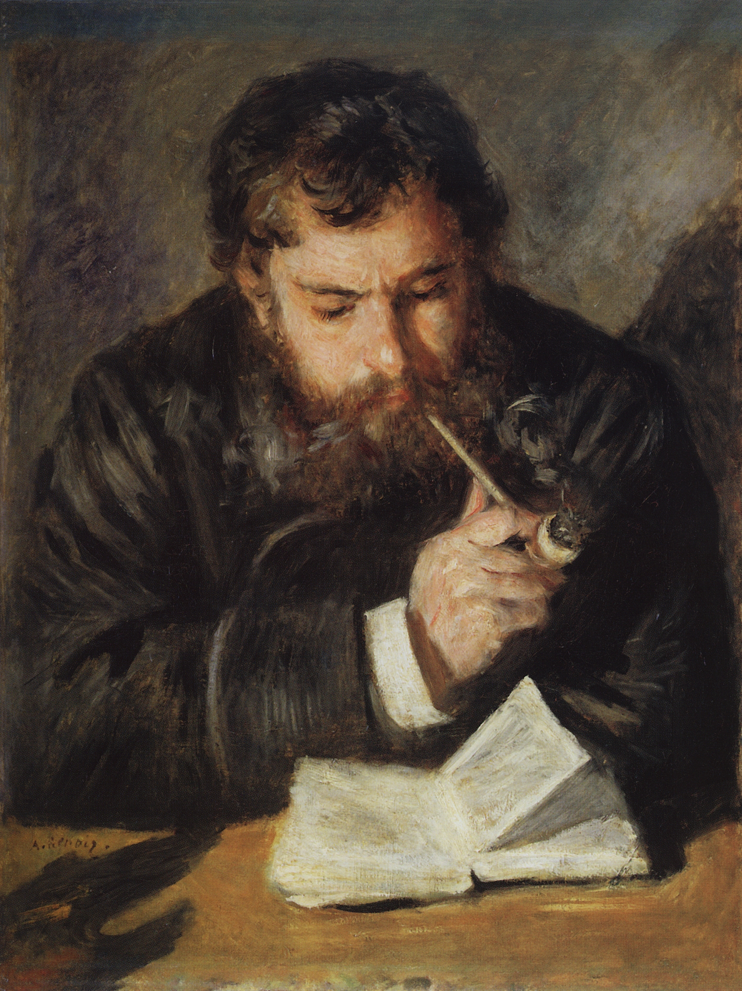 Ренуар. Клод Моне (читающий). 1873