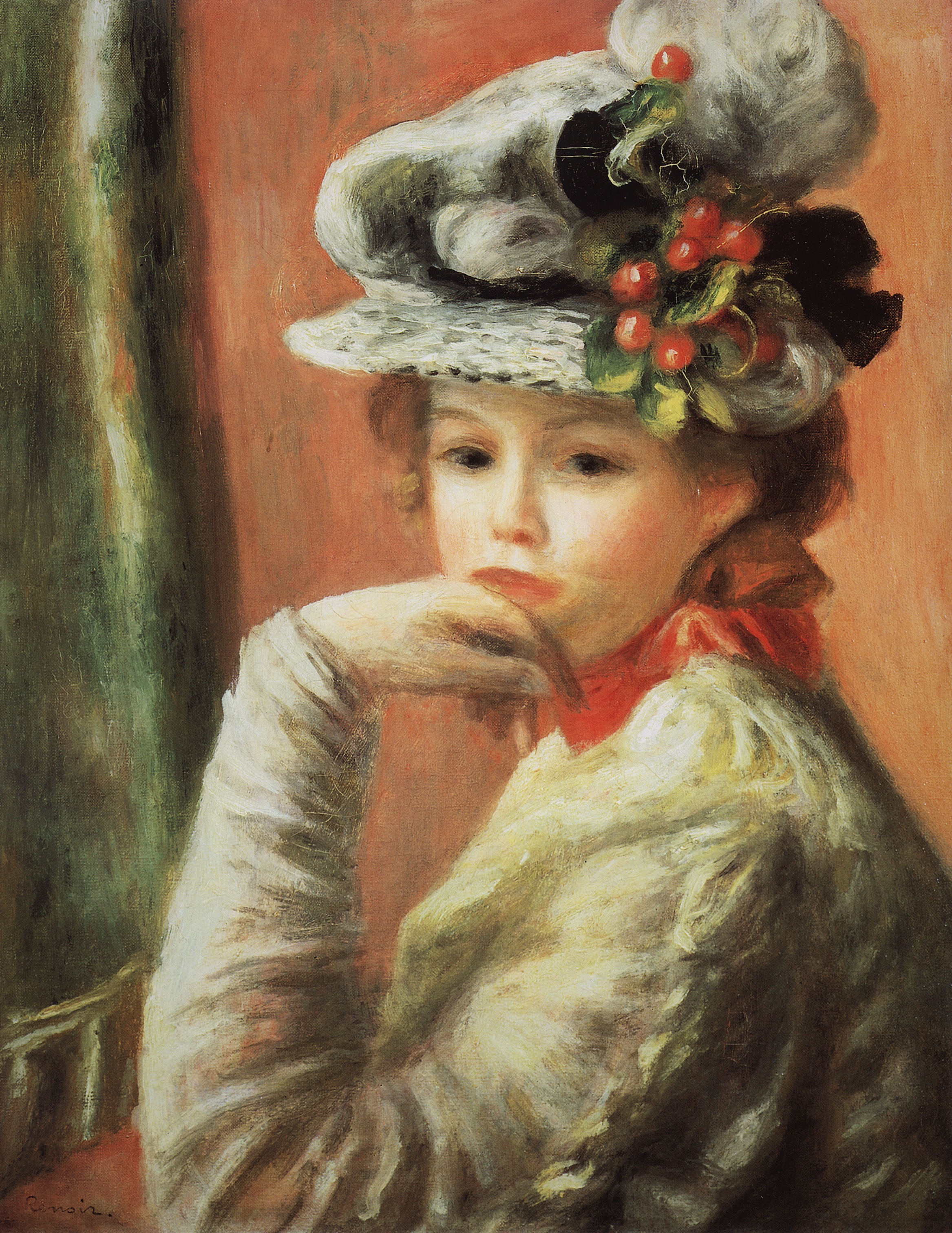 Ренуар. Девушка в белой шляпе. 1891