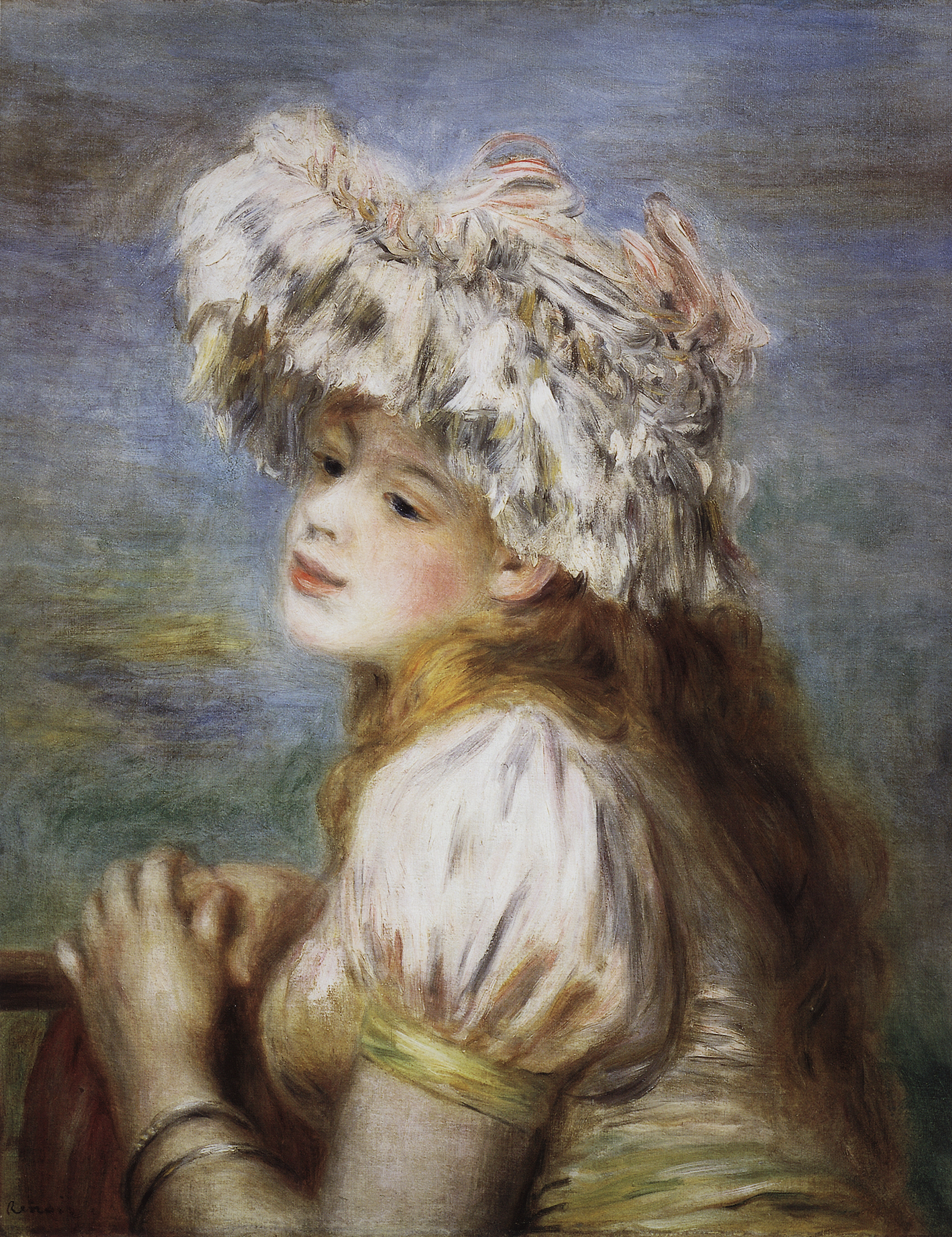 Ренуар. Девушка в кружевной шляпе. 1891