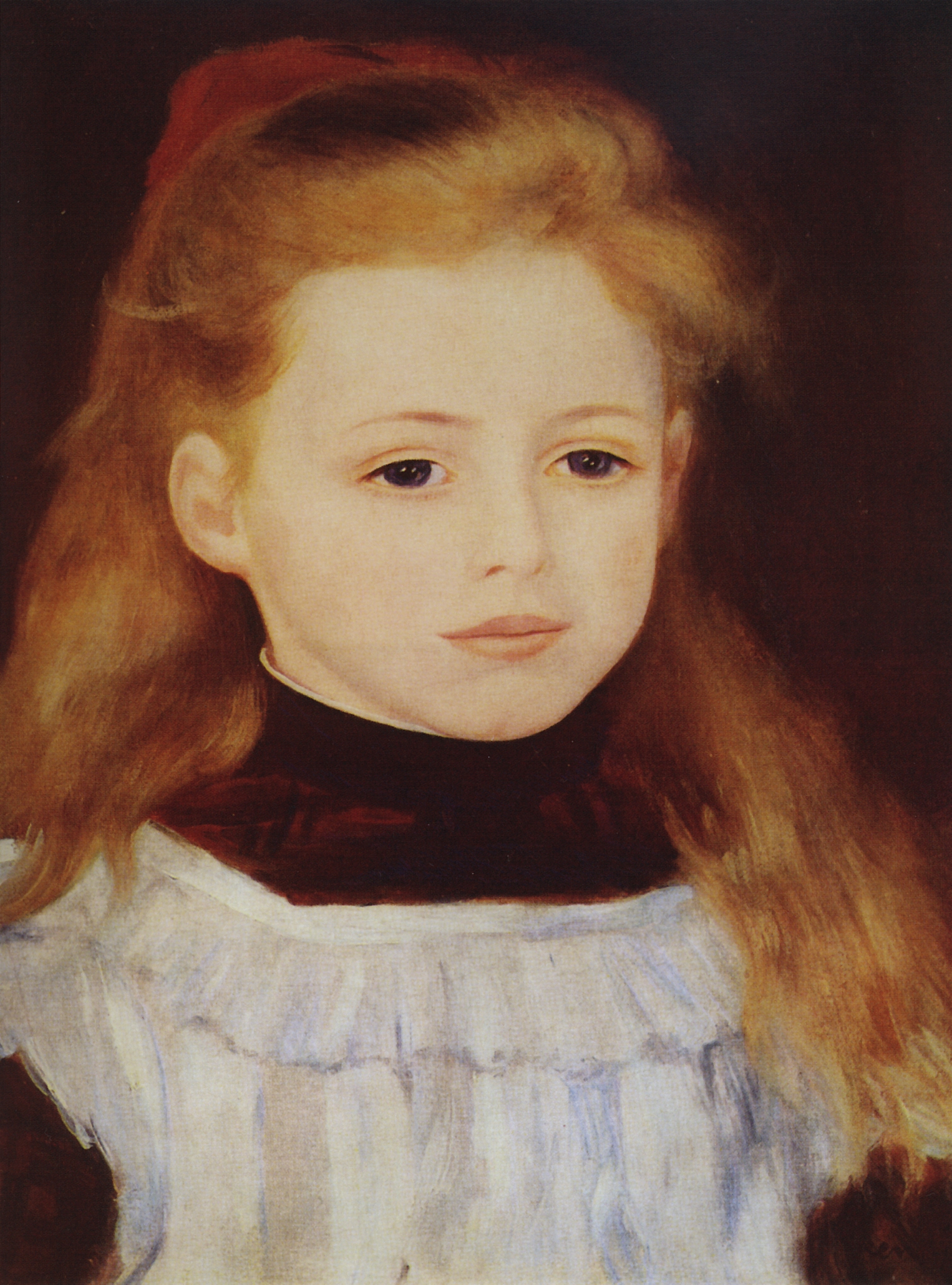 Ренуар. Маленькая девочка в белом переднике (Люси Берар). 1884
