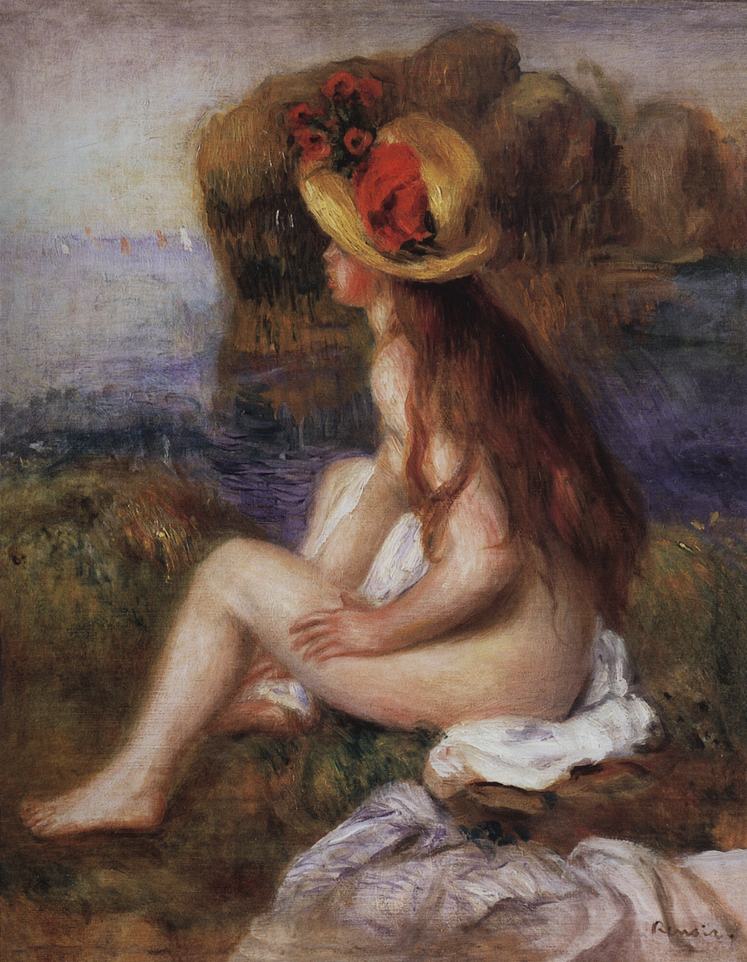 Ренуар. Обнаженная в соломенной шляпе. 1892