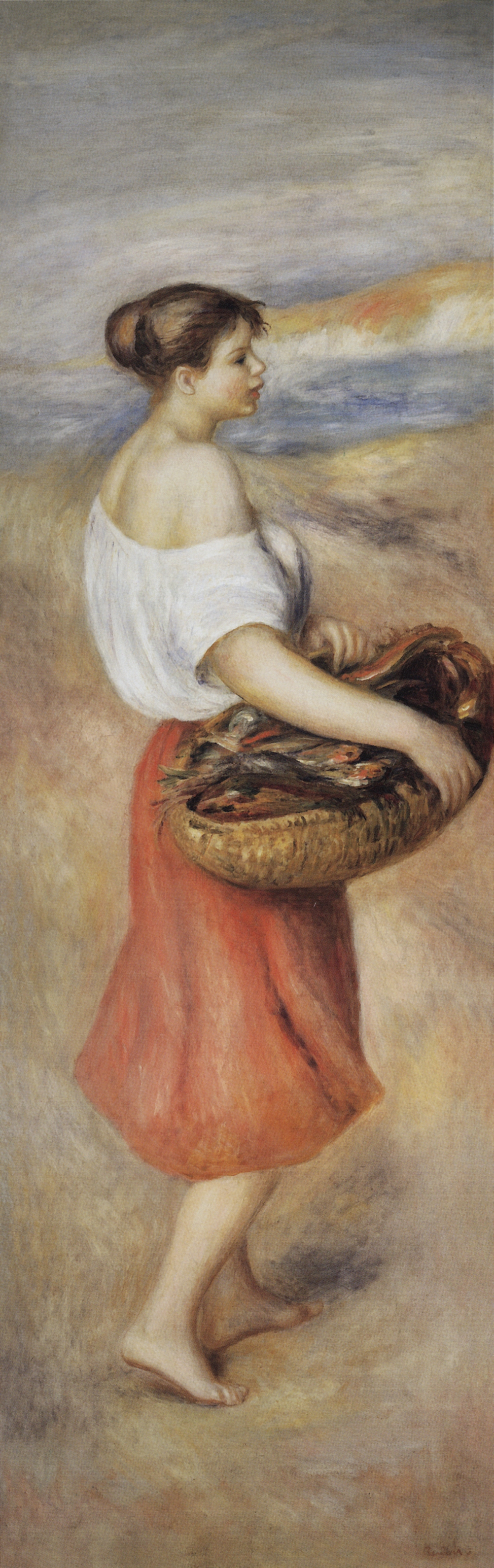 Ренуар. Девушка с корзиной рыбы. Около 1889
