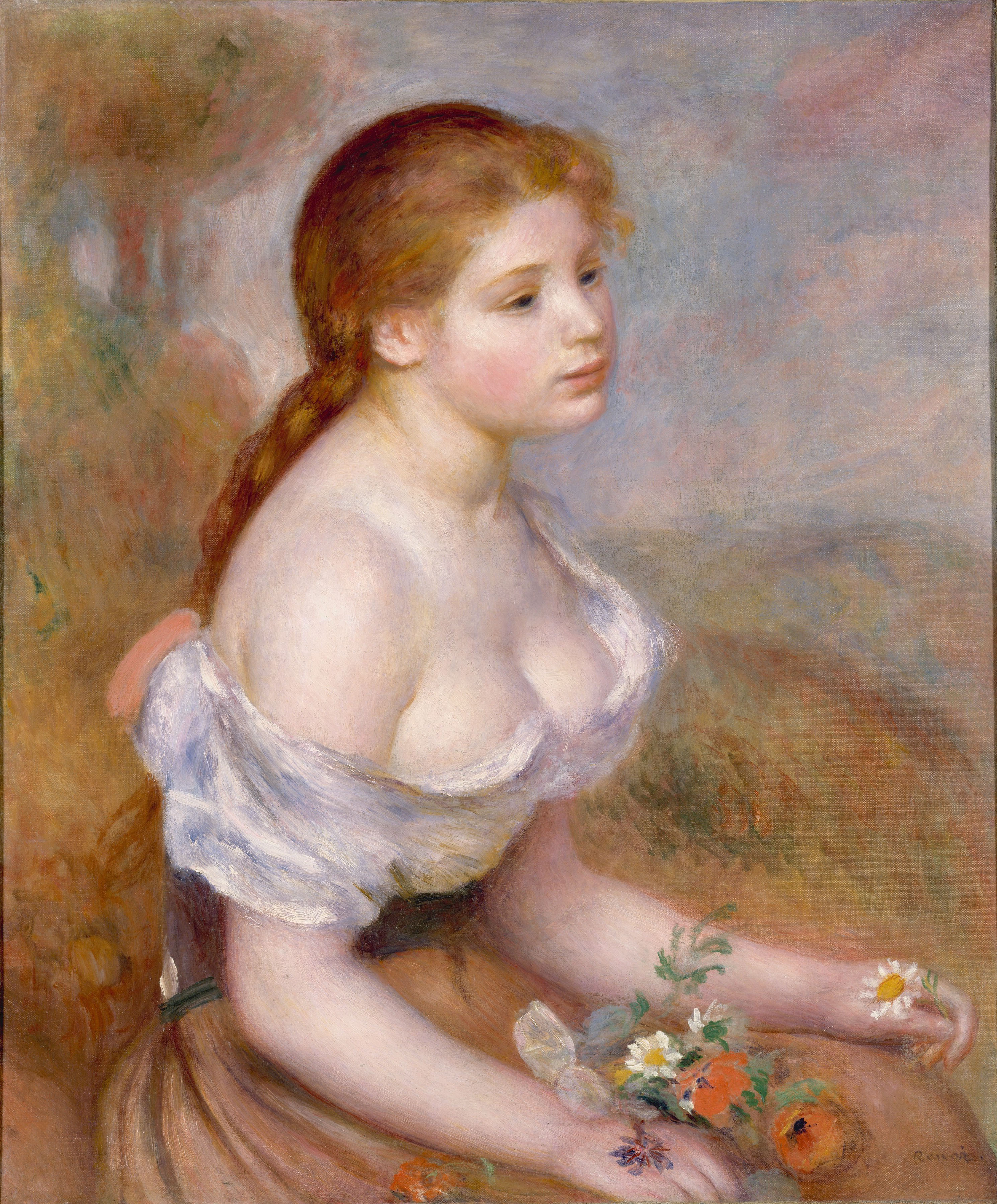 Ренуар. Девушка с маргаритками. 1889