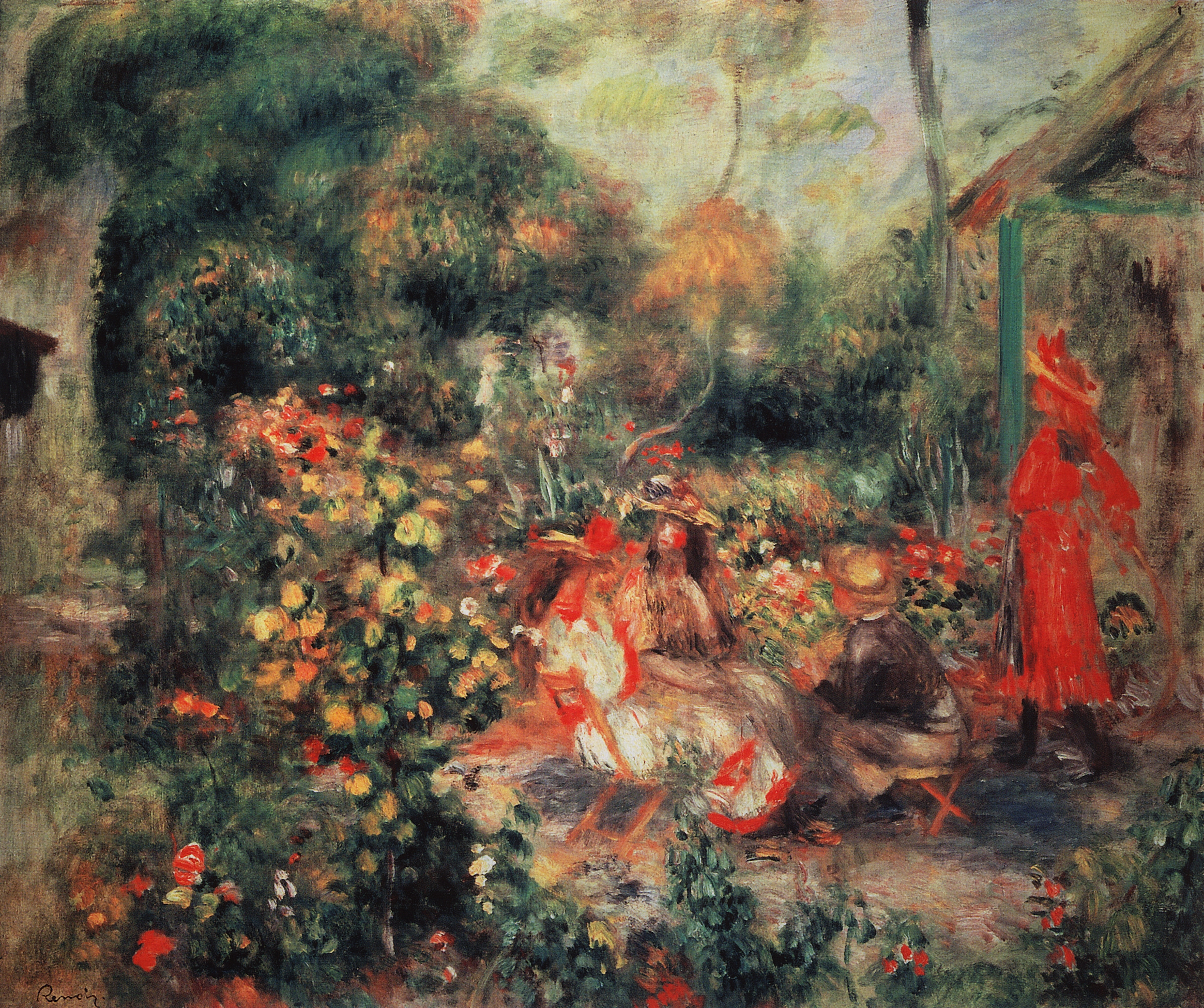 Ренуар. Девушки в саду на Монмартре. 1893-1895