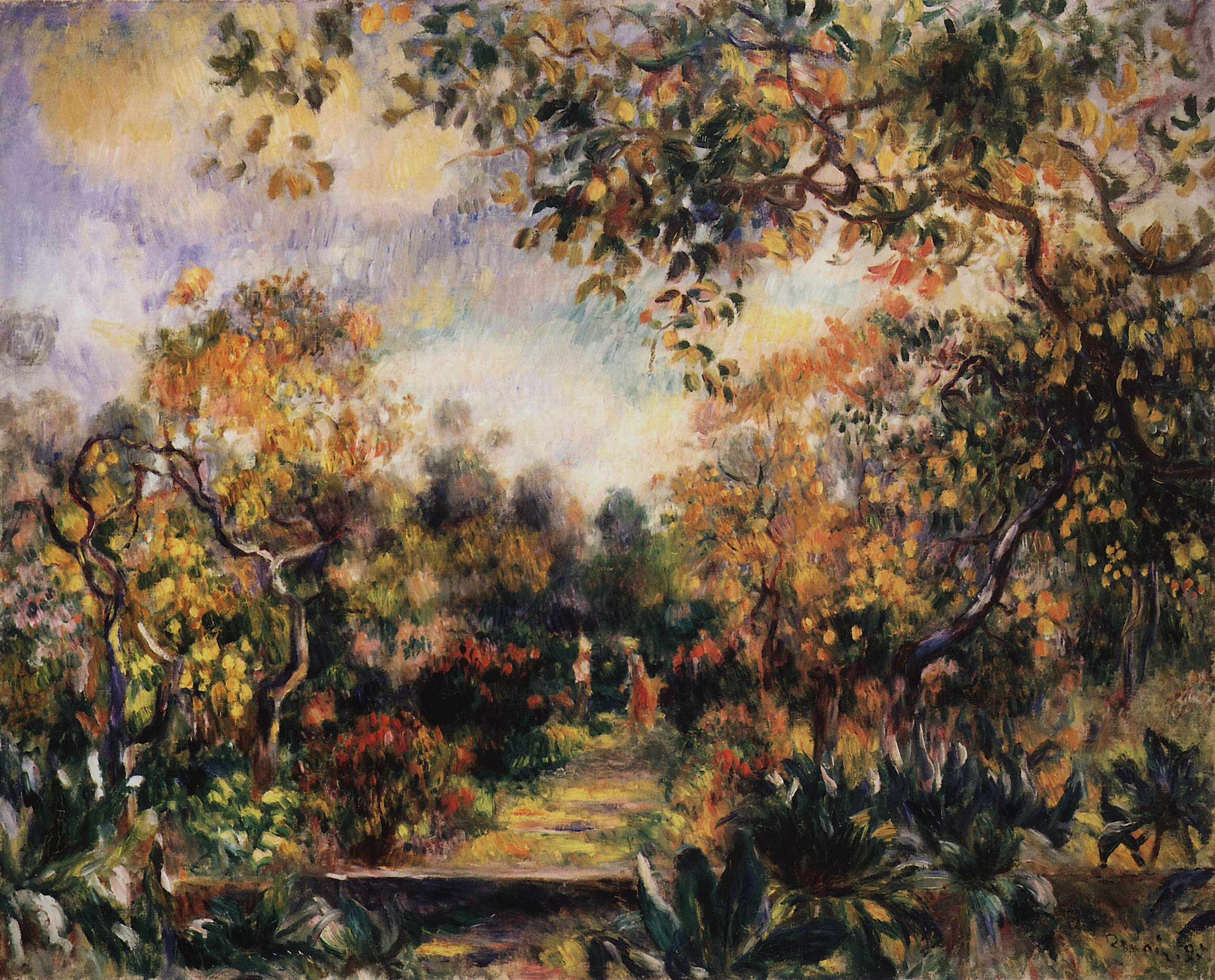 Ренуар. Пейзаж в Больё. Около 1893