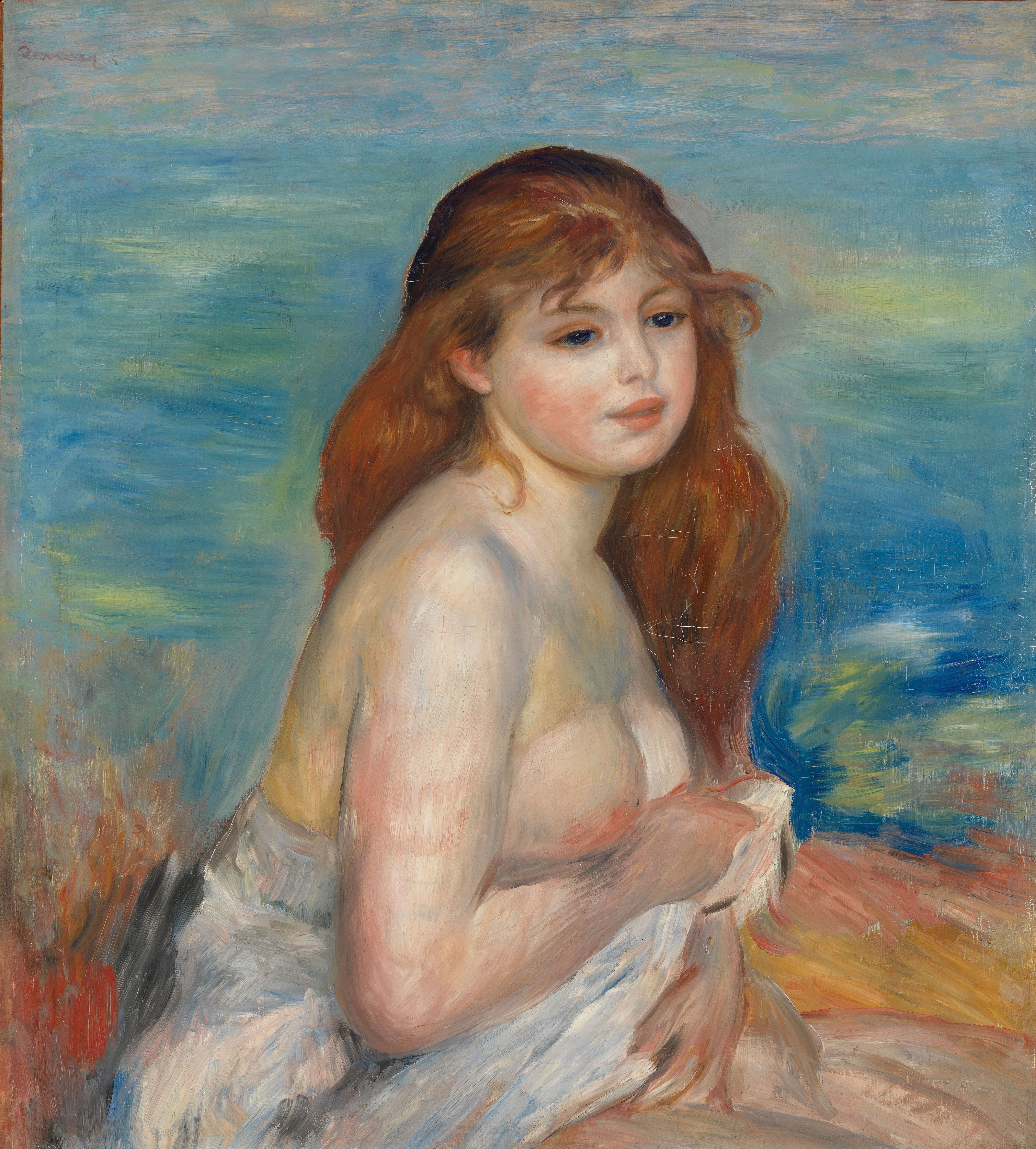 Ренуар. После купания (Маленькая купальщица). 1887