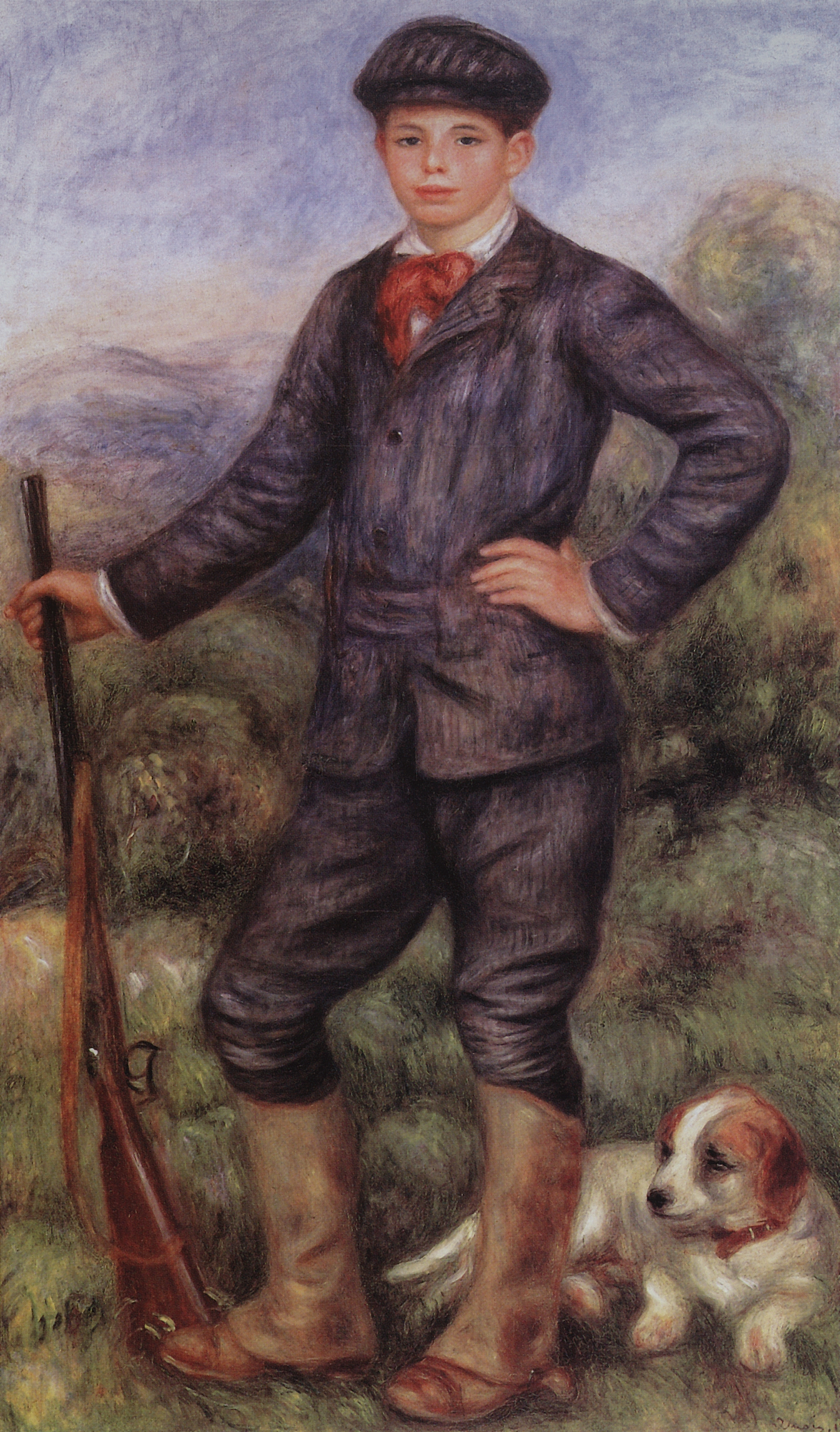Ренуар. Жан Ренуар в костюме охотника. 1910