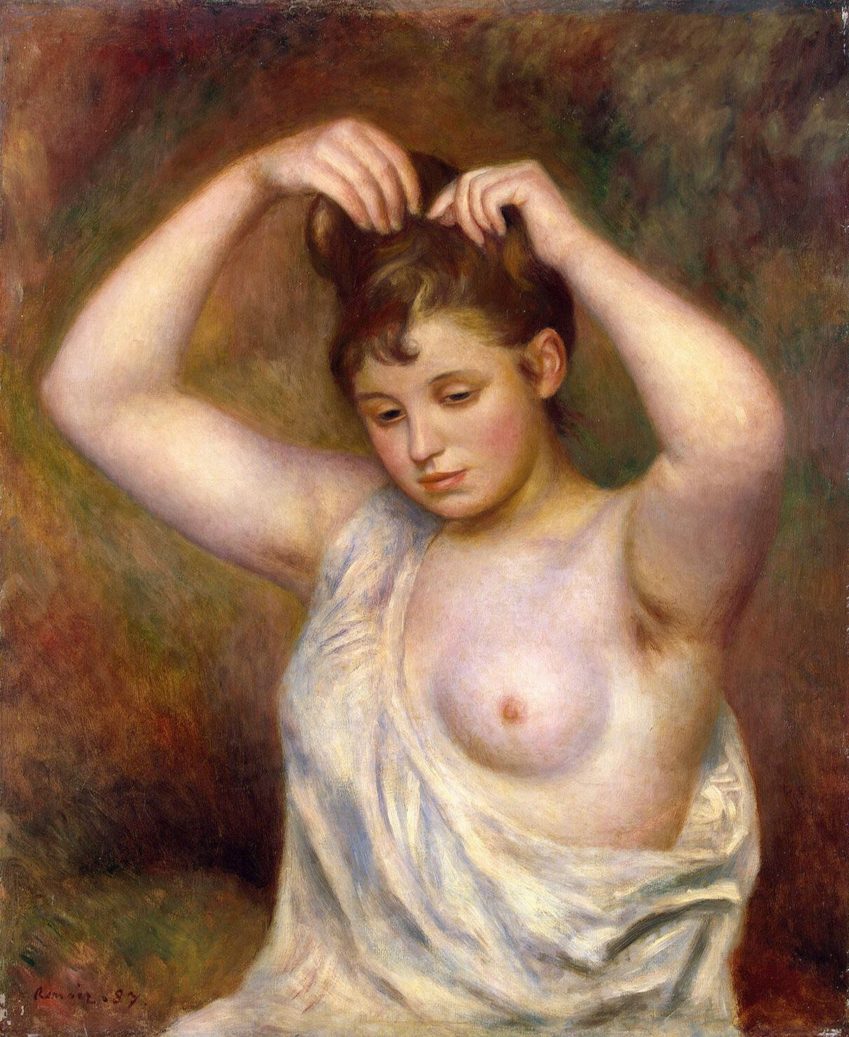 Ренуар. Причесывающаяся женщина. 1887