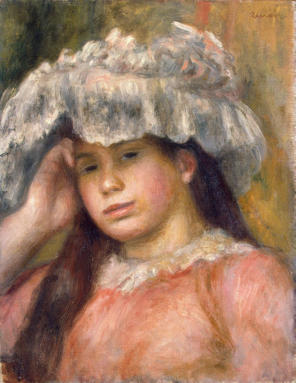 Ренуар. Девушка в шляпе. Около 1892-1894