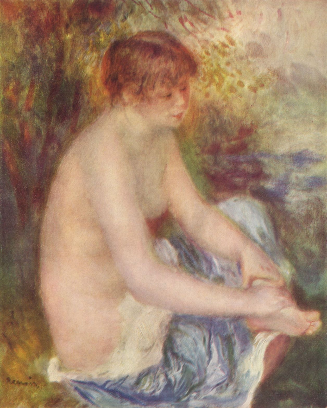 Ренуар. Купальщица в голубом. 1879