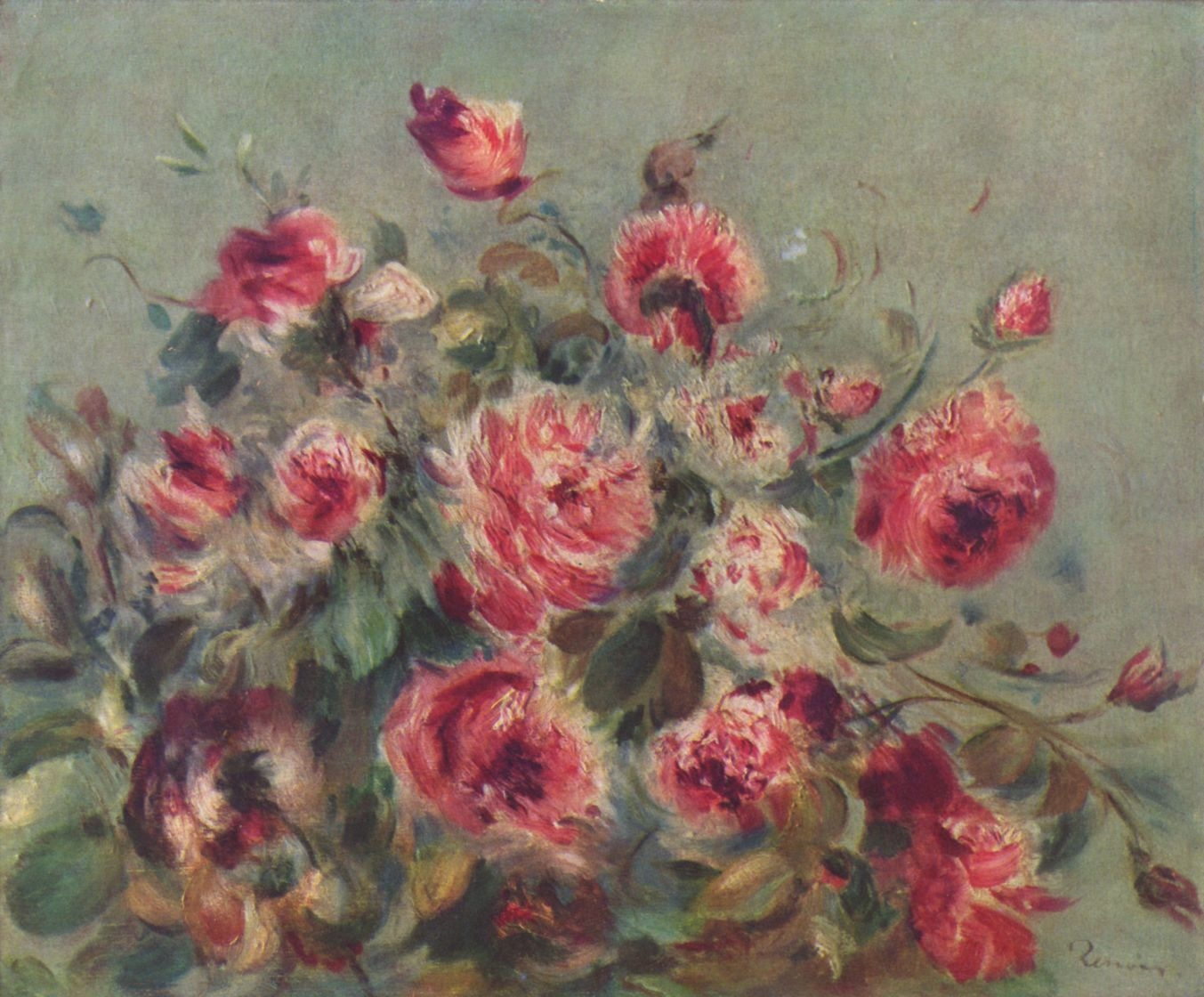 Ренуар. Натюрморт. Розы из Важемона. 1882