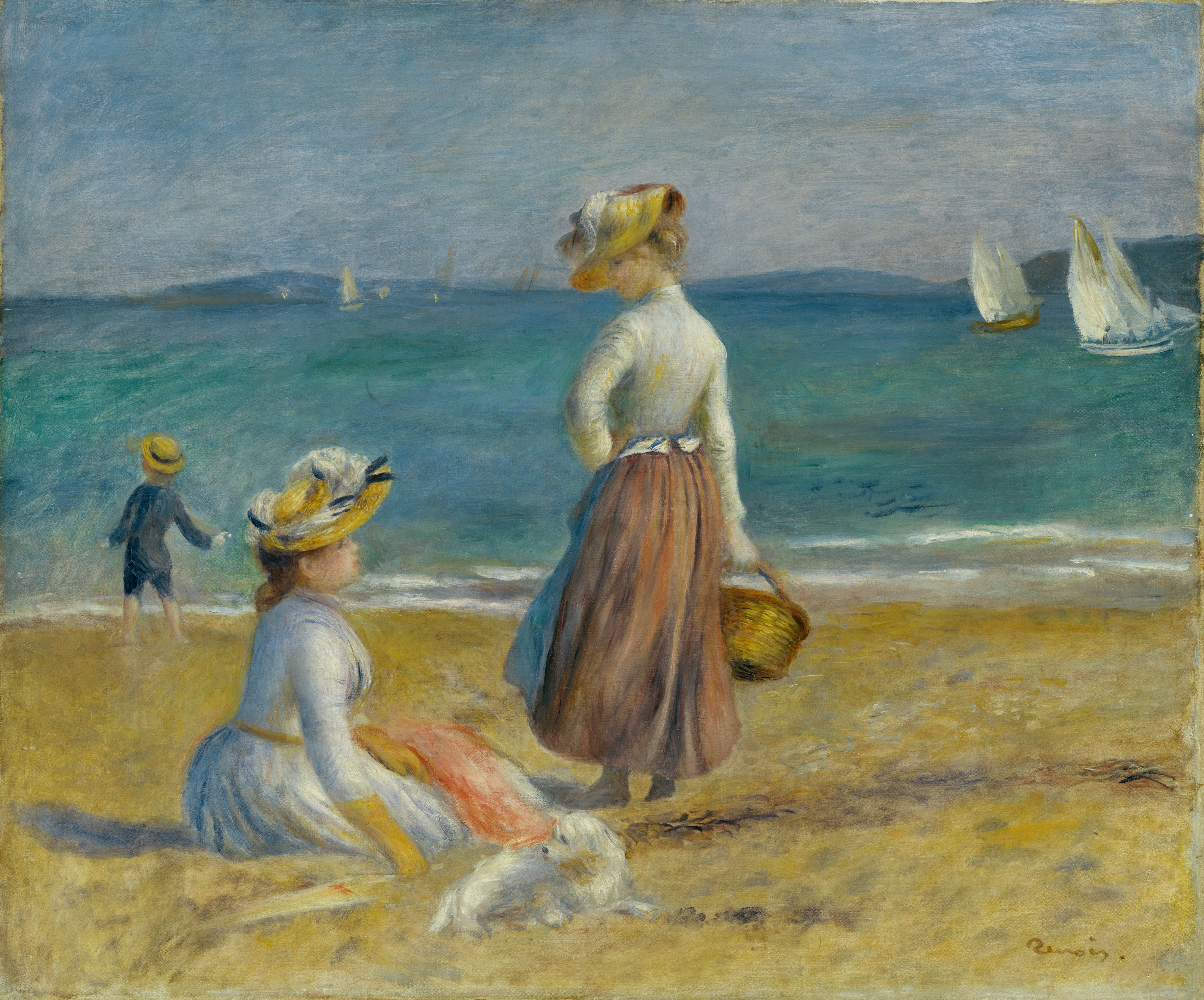 Ренуар. Фигуры на пляже. 1890