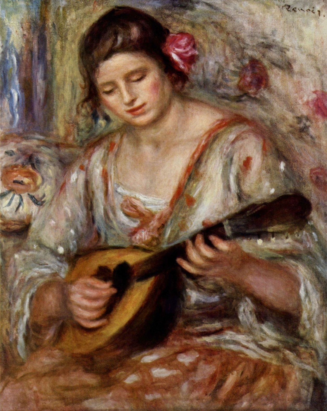 Ренуар. Девушка с мандолиной. 1918