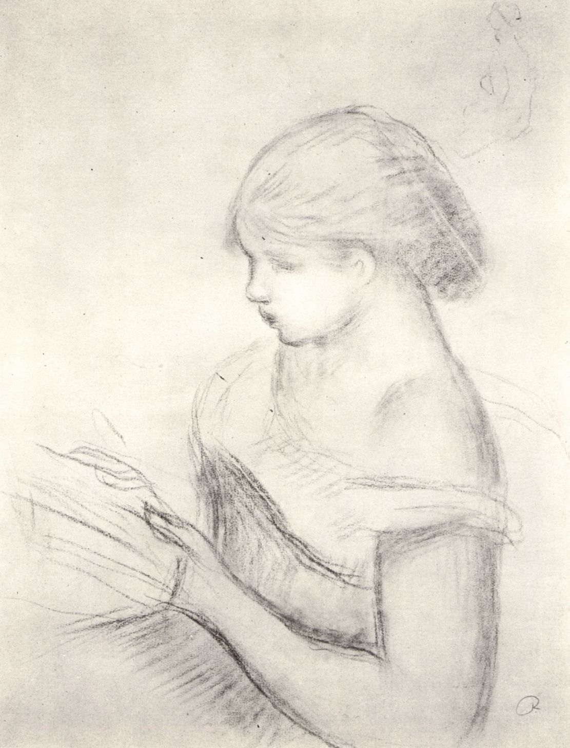 Ренуар. Читающая девушка. Около 1890