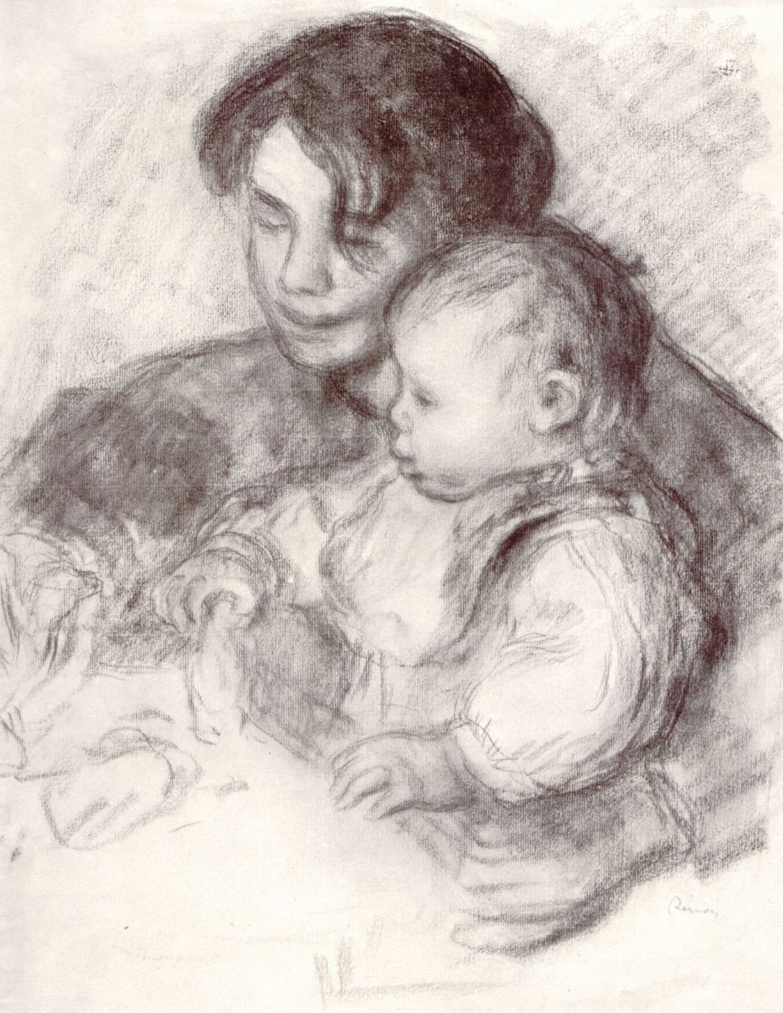 Ренуар. Девушка с ребенком (Жан и Габриэль). Около 1895