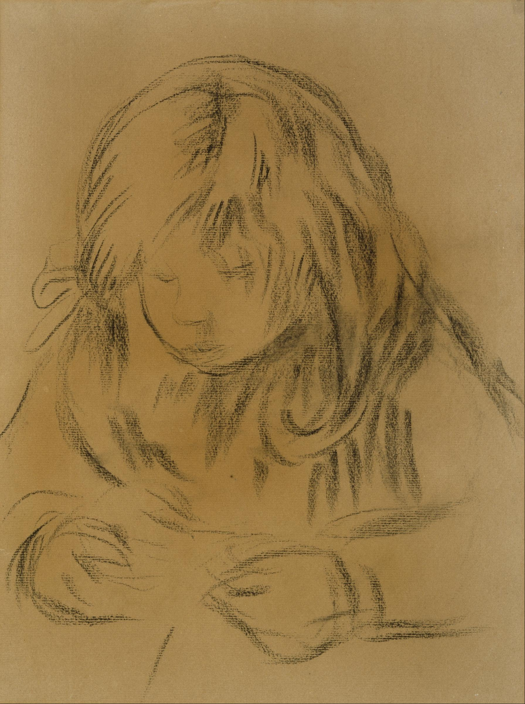 Ренуар. Ребенок за шитьем. 1906