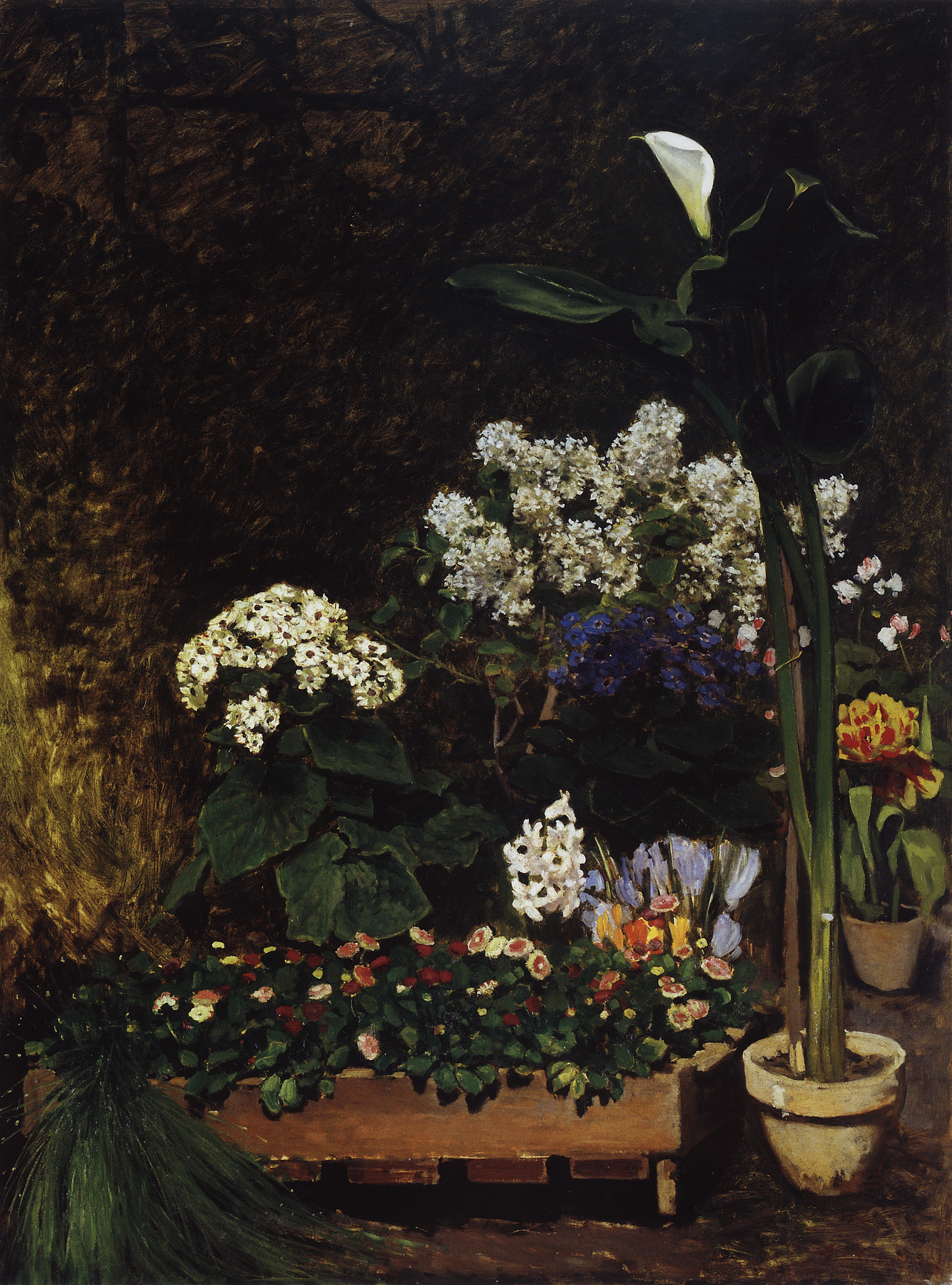 Ренуар. Арум и оранжерейные растения. 1864