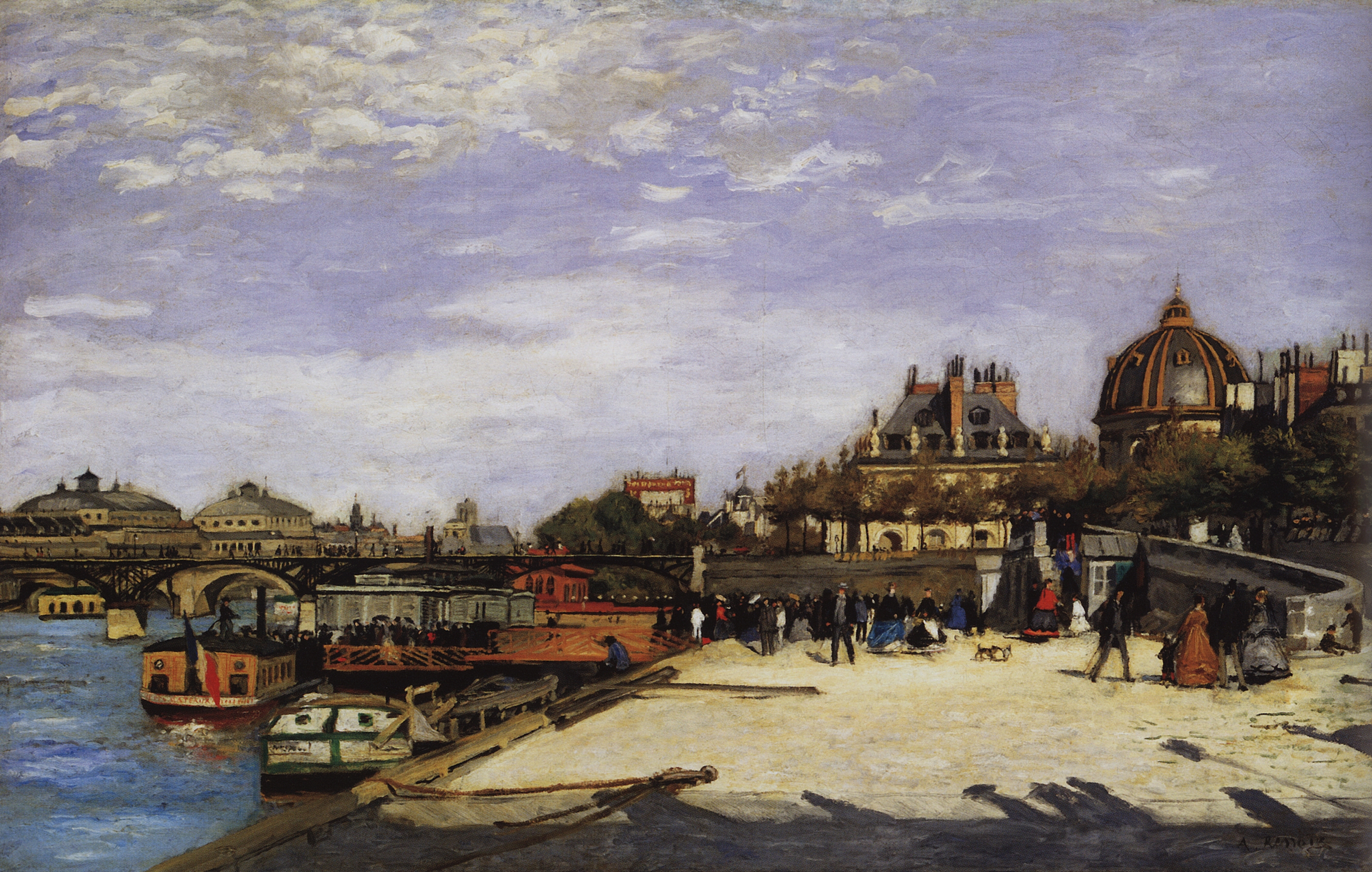 Ренуар. Мост искусств и Институт Франции в Париже. Около 1867-1868