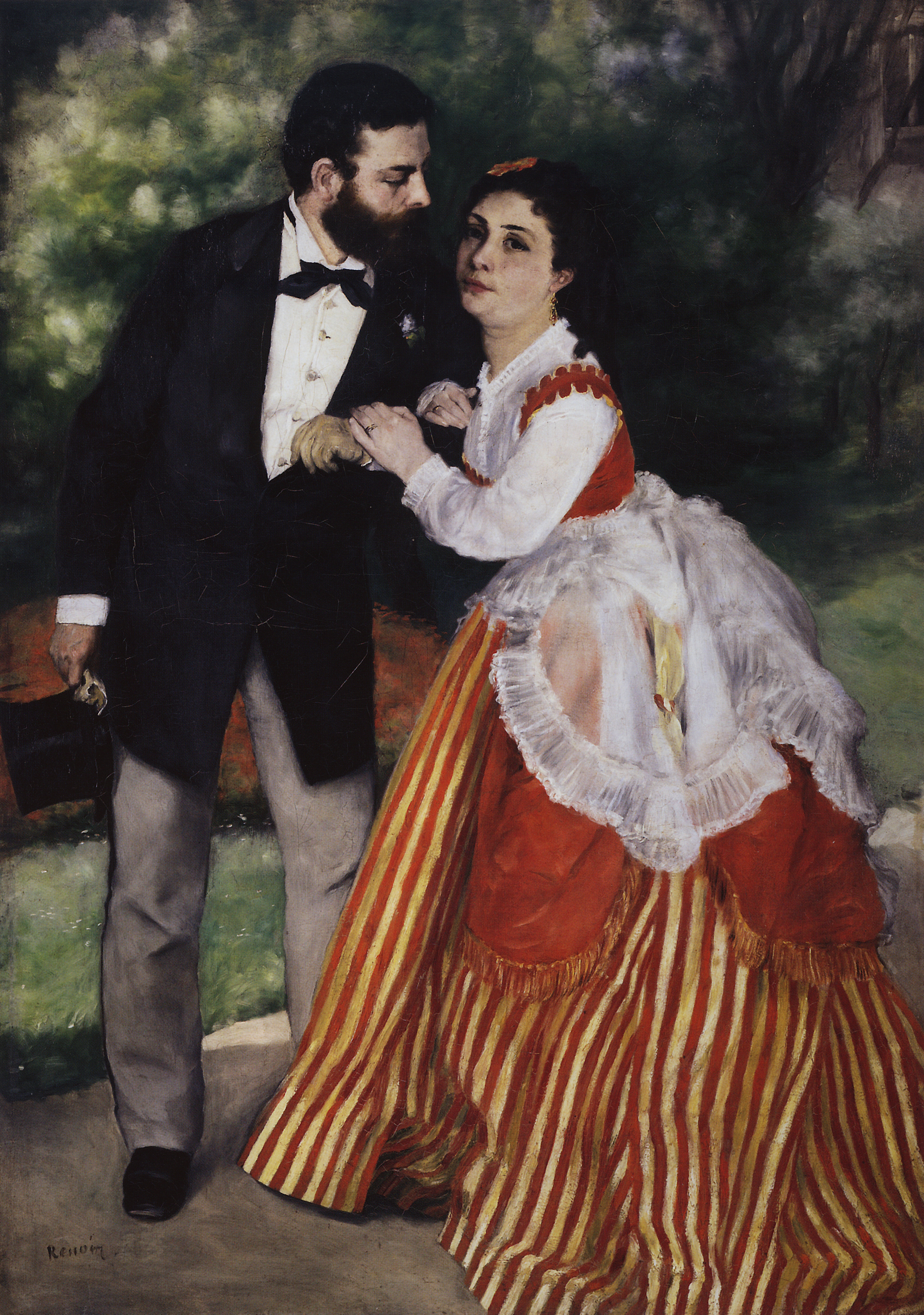 Ренуар. Альфред Сислей с женой (Помолвленная пара). 1868