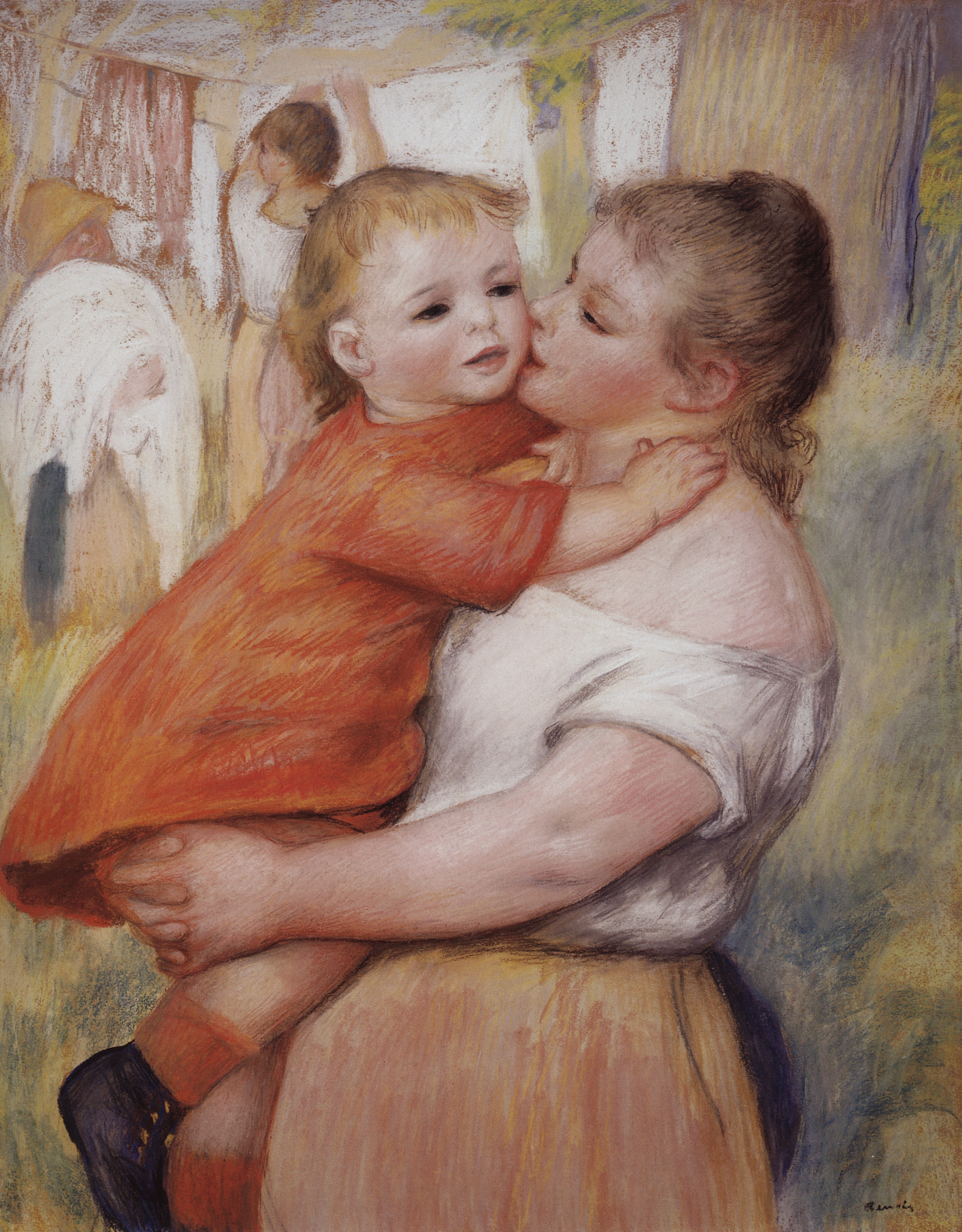 Ренуар. Алина и Пьер (Прачка и малыш). Около 1886