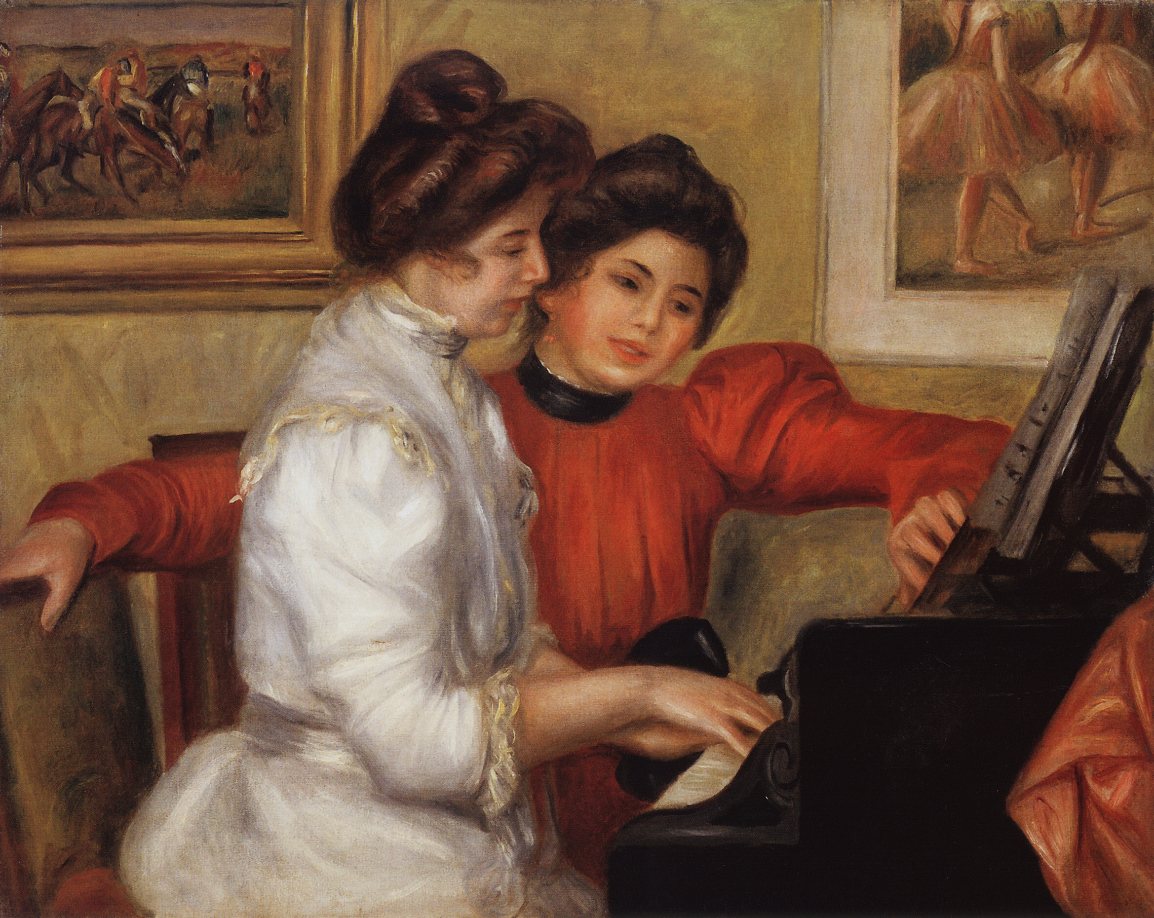 Ренуар. Ивонна и Кристина Лерой, играющие на рояле. 1897