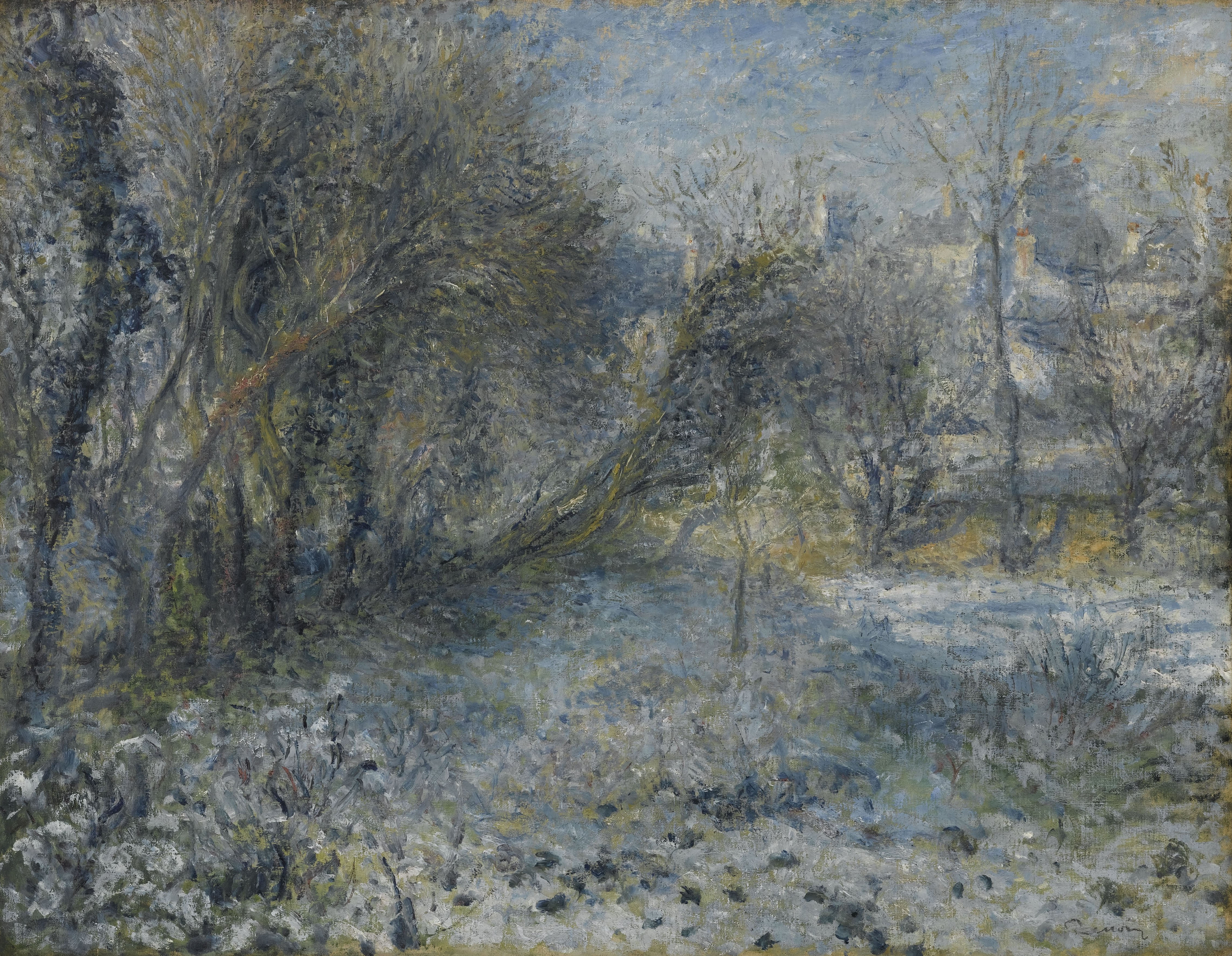 Ренуар. Зимний пейзаж. Около 1875