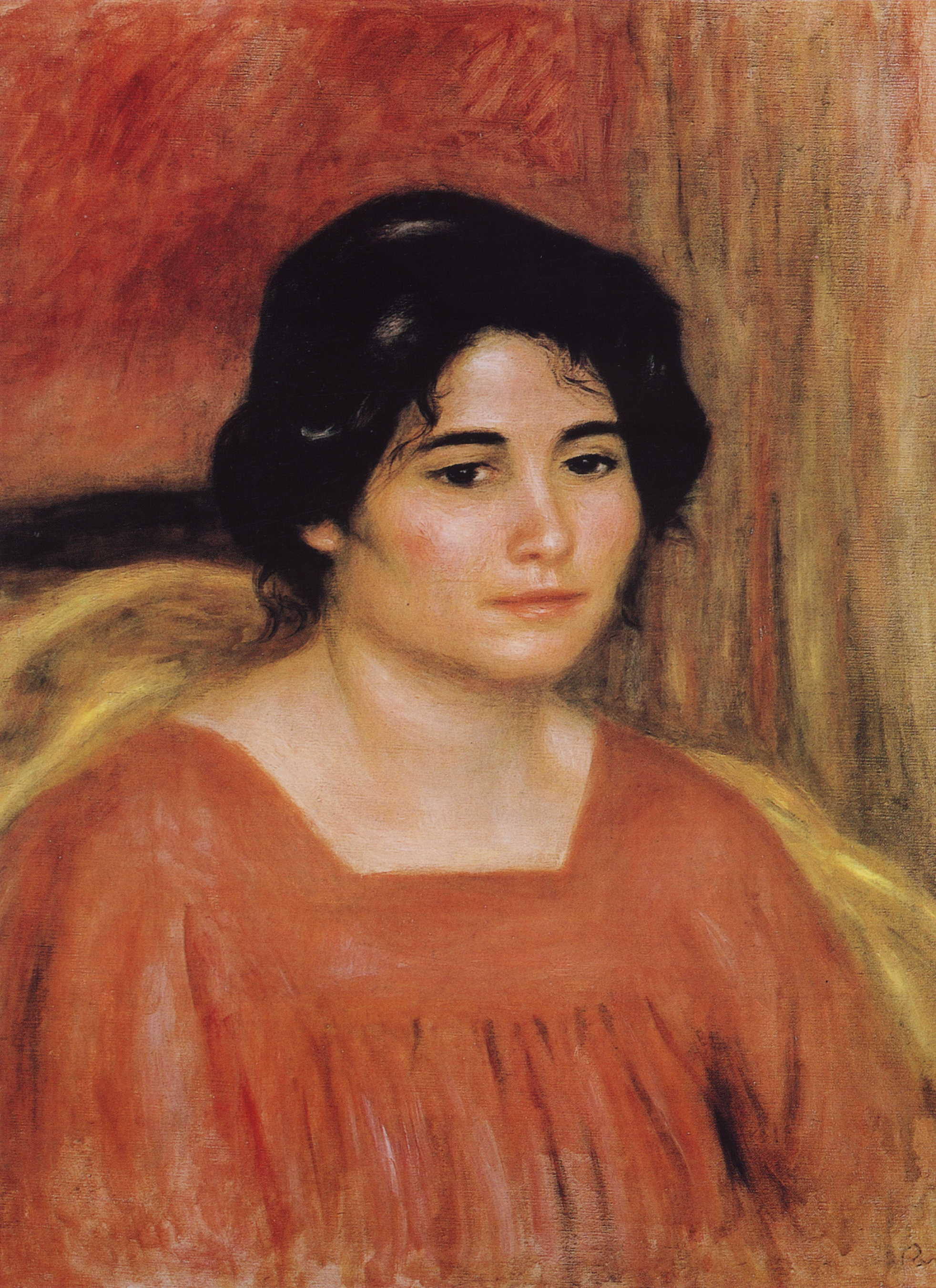 Ренуар. Габлиэль в красной рубашке. 1910