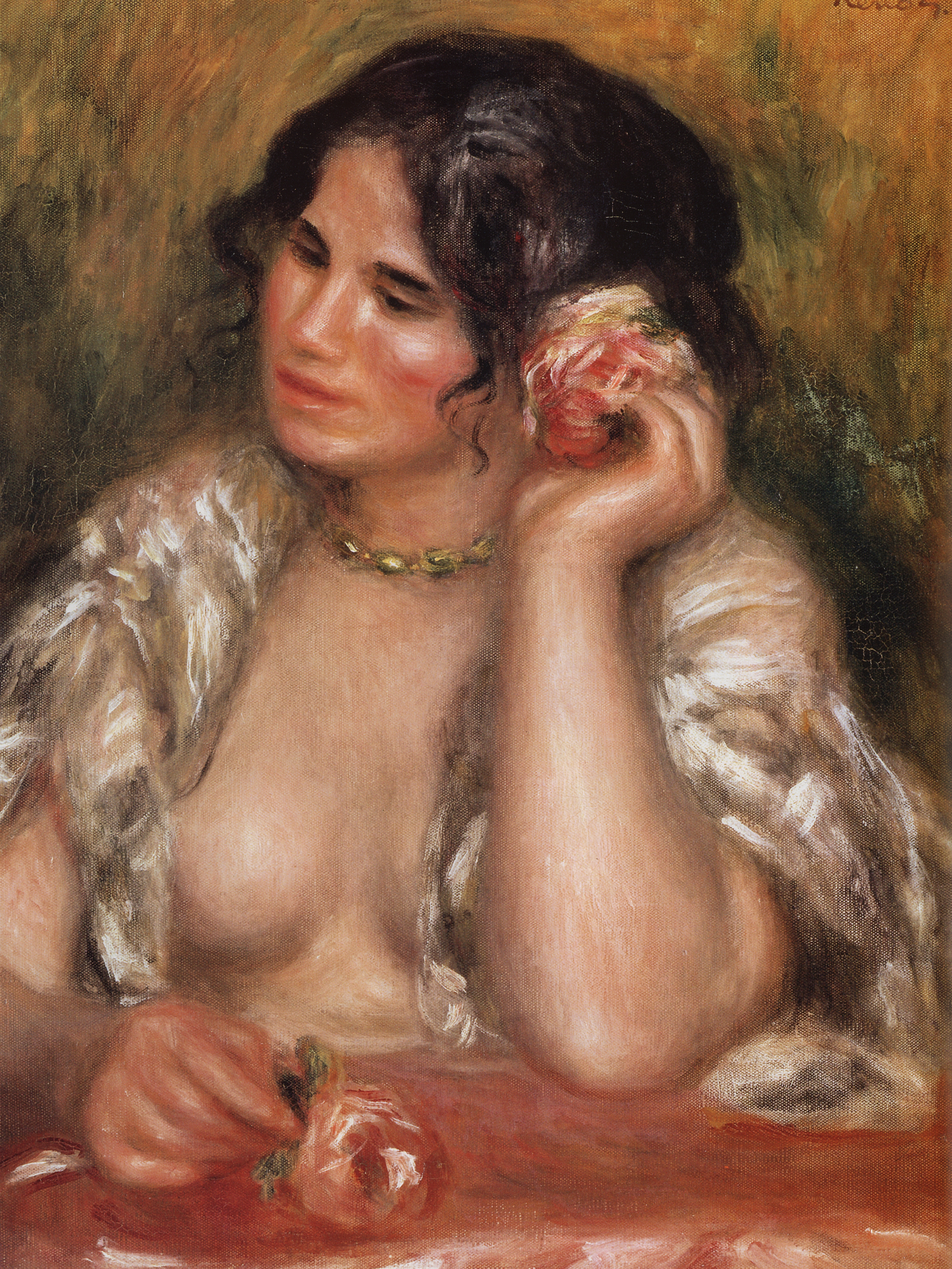 Ренуар. Габриэль с розой. 1911
