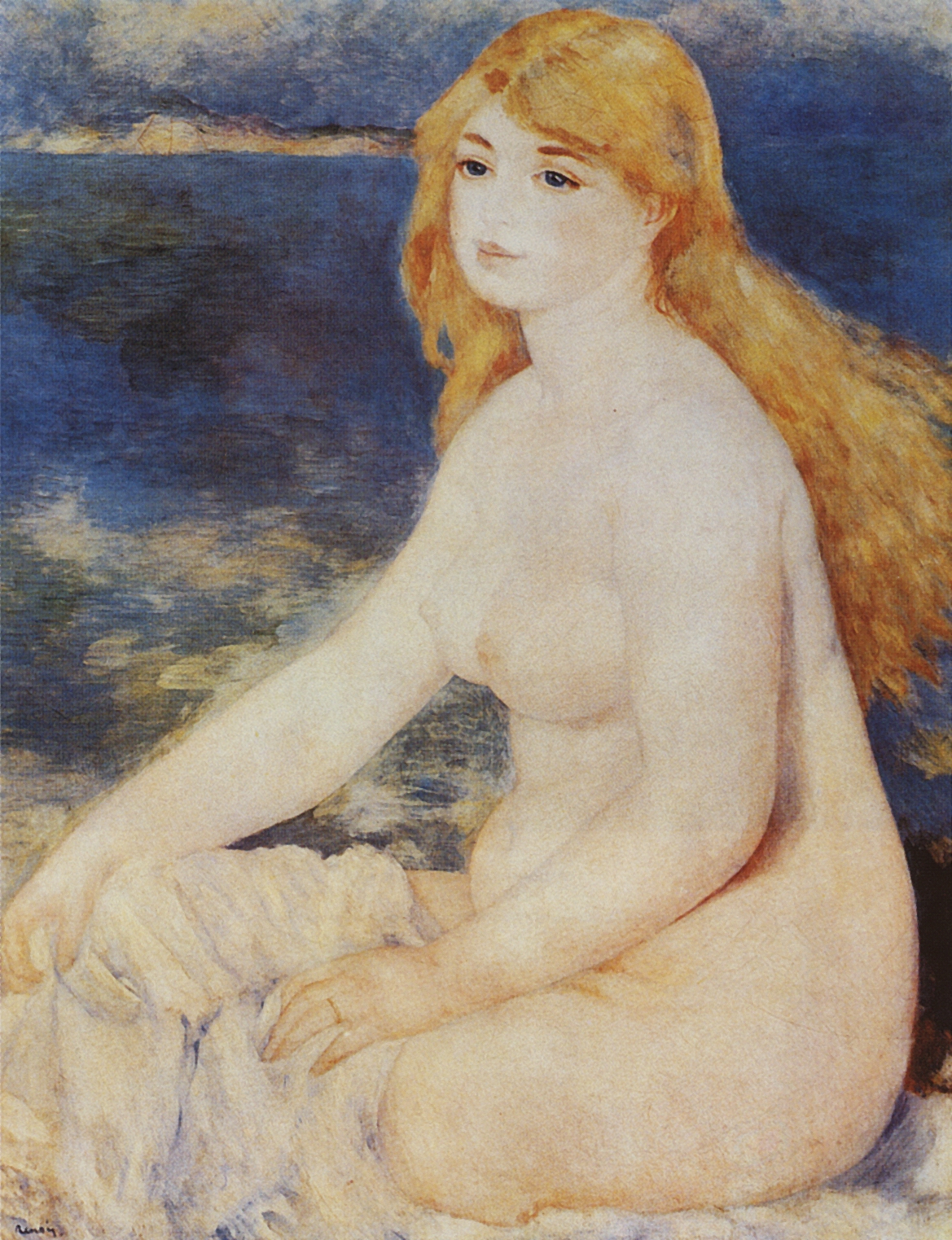 Ренуар. Белокурая купальщица. 1881