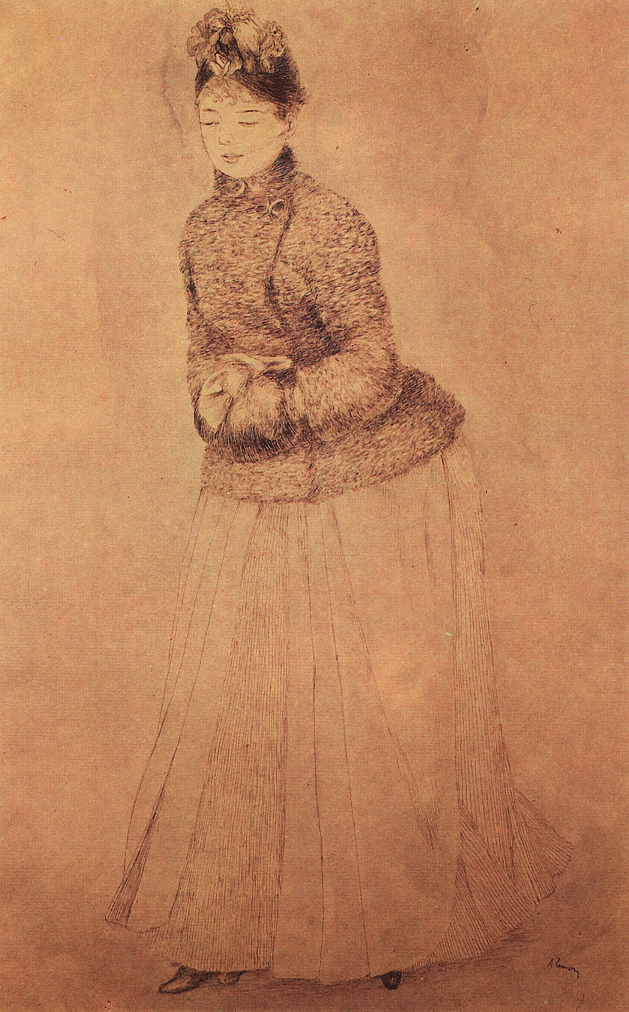 Ренуар. Девушка с муфтой. 1881-1885